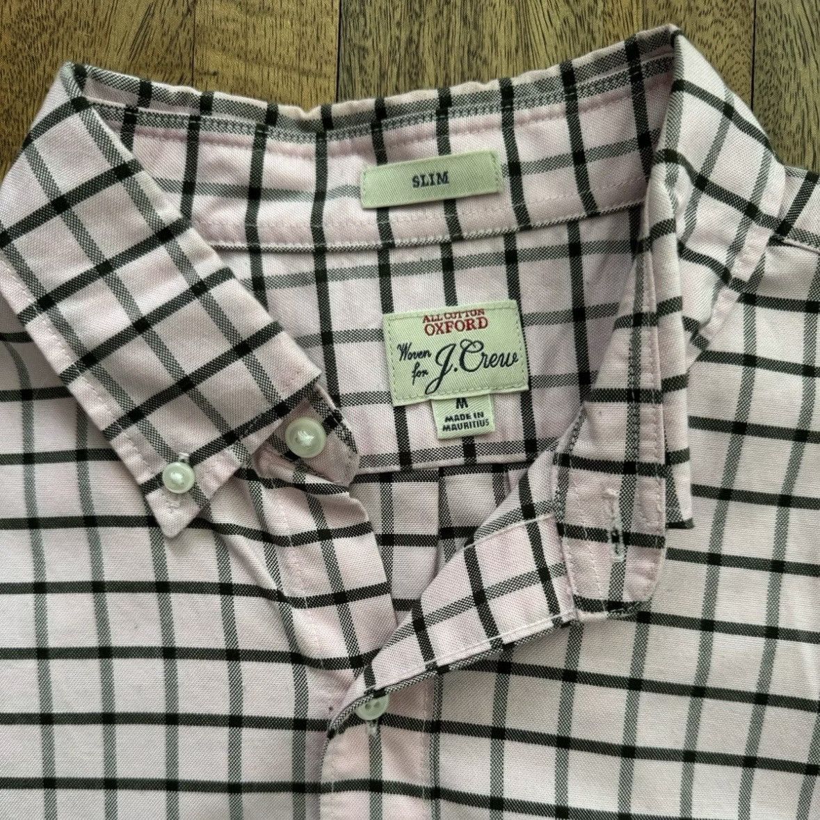 J.Crew J.Crew Slim Fit Plaid Oxford Shirt Mens M Pink Button Down Size US M / EU 48-50 / 2 - 3 Thumbnail