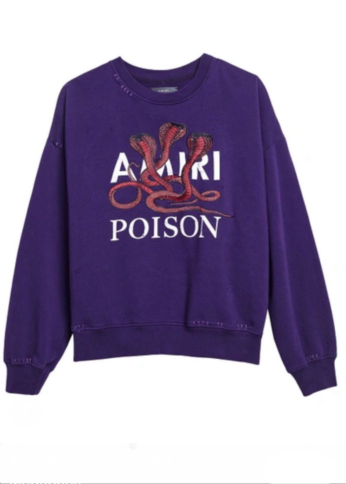 Amiri Amiri Poison Loose Fit Sweatshirt Purple Size US L / EU 52-54 / 3 - 1 Thumbnail