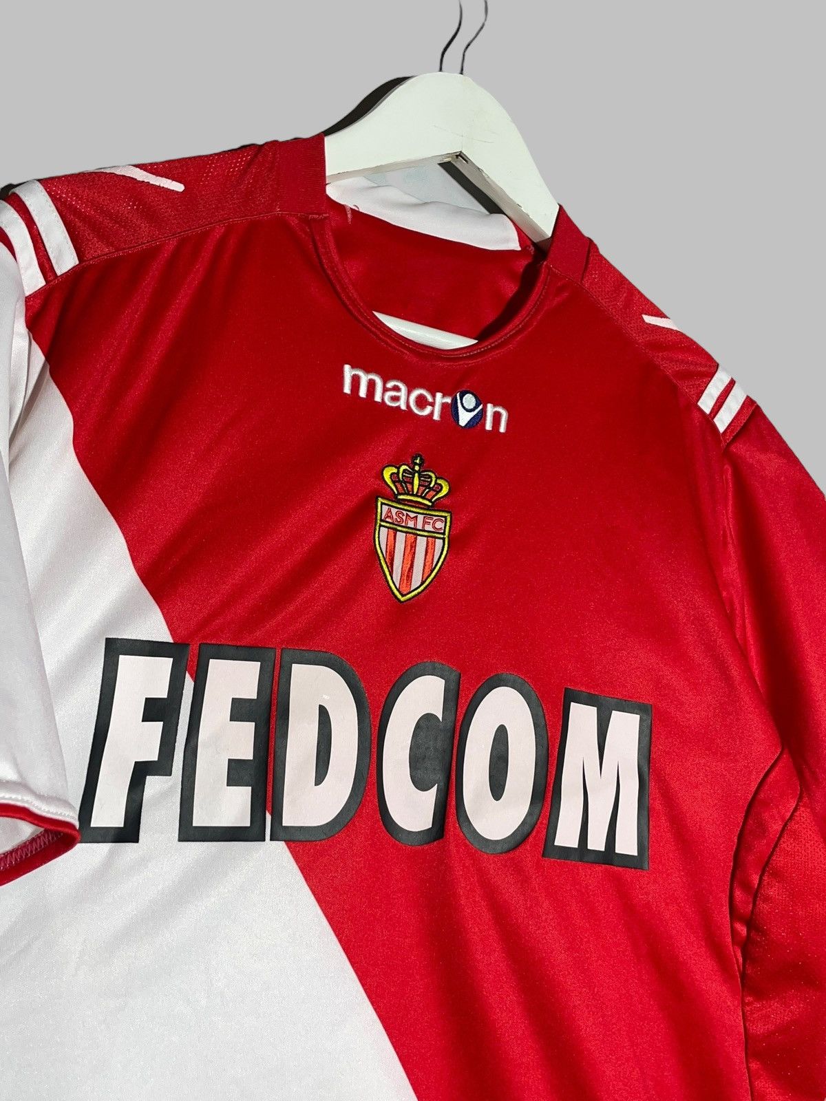 Macron As Monaco Macron 2010/11 Home Football Shirt Soccer Jersey Size US M / EU 48-50 / 2 - 3 Thumbnail