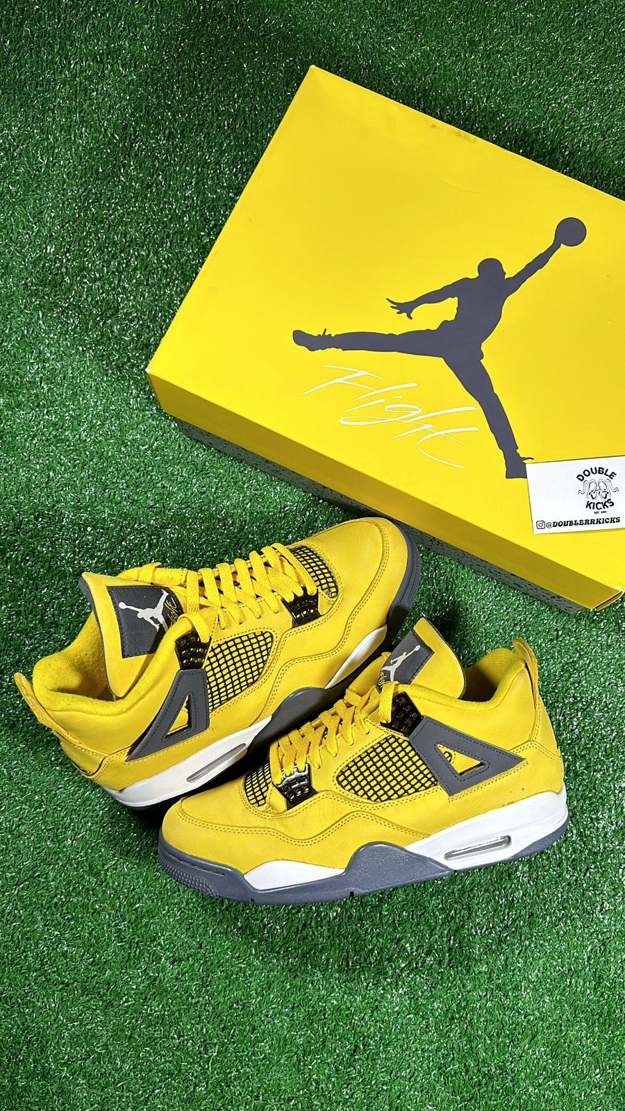 Pre-owned Jordan Nike Jordan 4 Lightning Shoes In Yellow