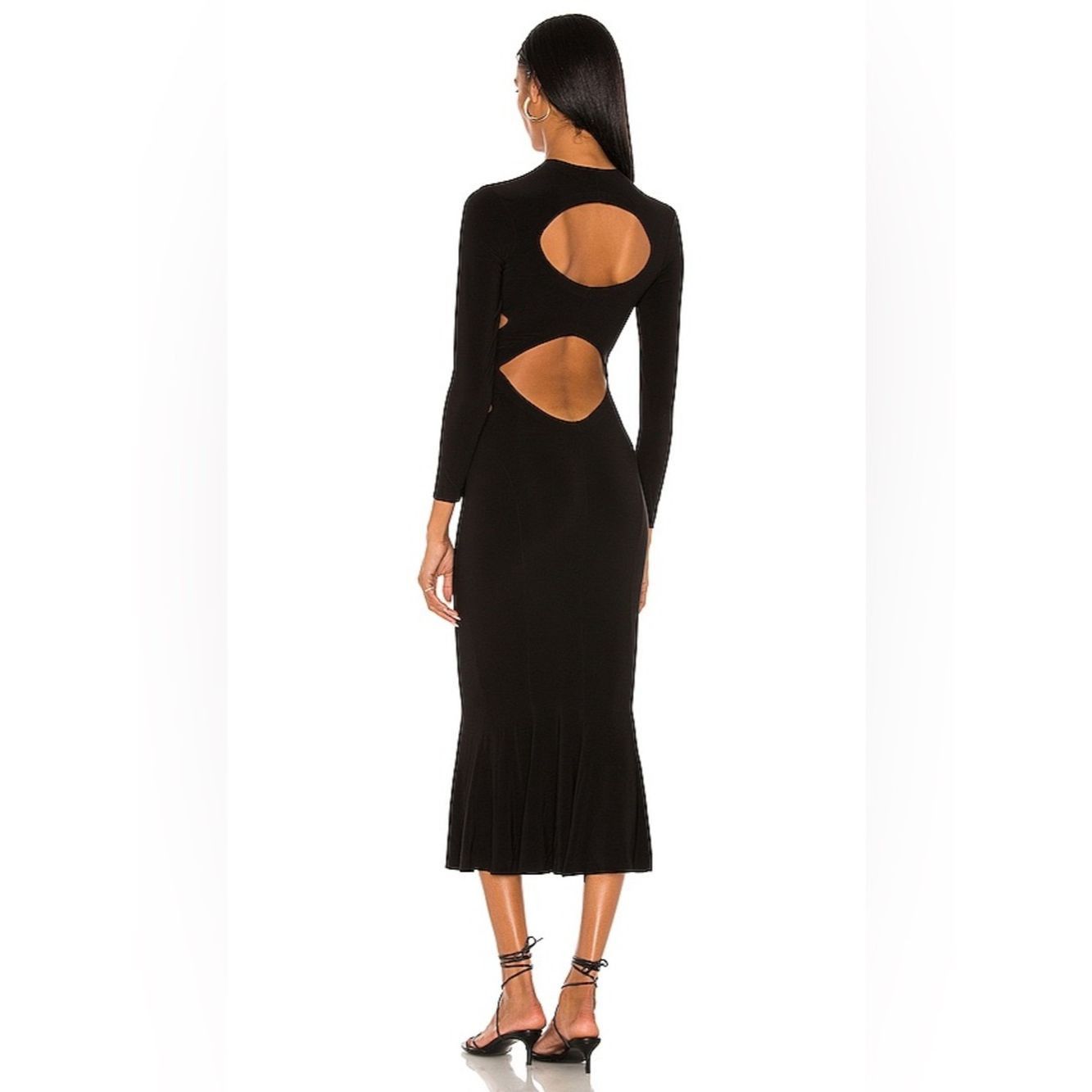 Norma Kamali Norma Kamali Long Sleeve Aztec Fishtail Dress to Midcalf Size M / US 6-8 / IT 42-44 - 2 Thumbnail