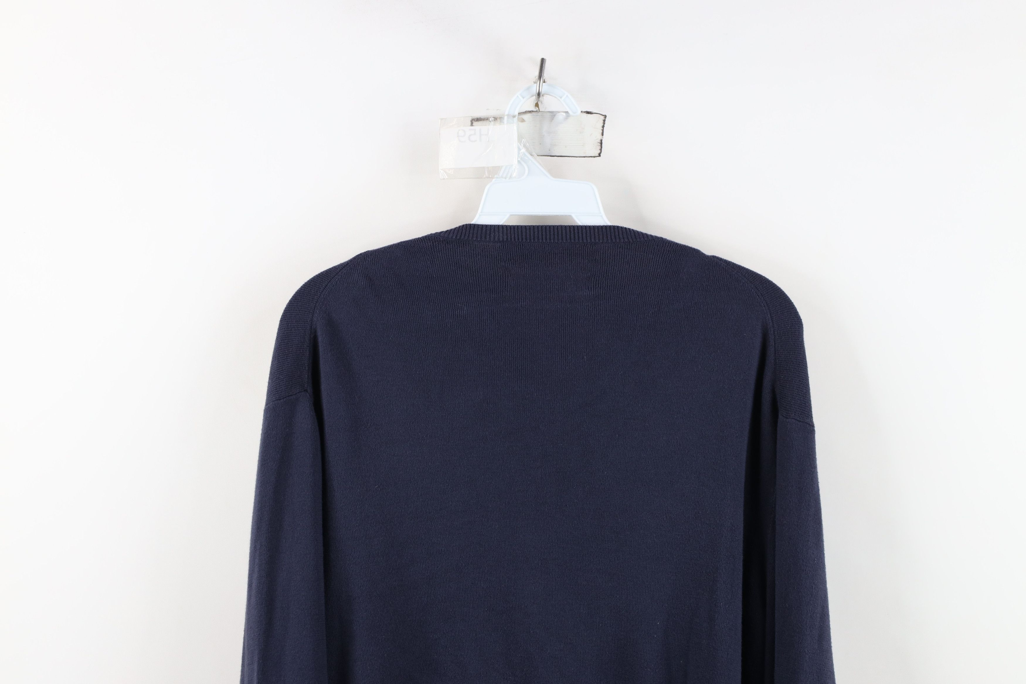 Ralph Lauren Vintage 90s Ralph Lauren Cotton Knit V-Neck Sweater Blue Size US M / EU 48-50 / 2 - 12 Thumbnail