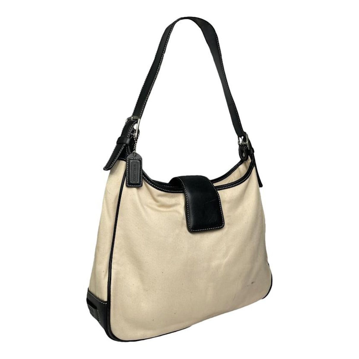 Coach Hamilton Hobo White Polyester Handbag Size ONE SIZE - 1 Thumbnail
