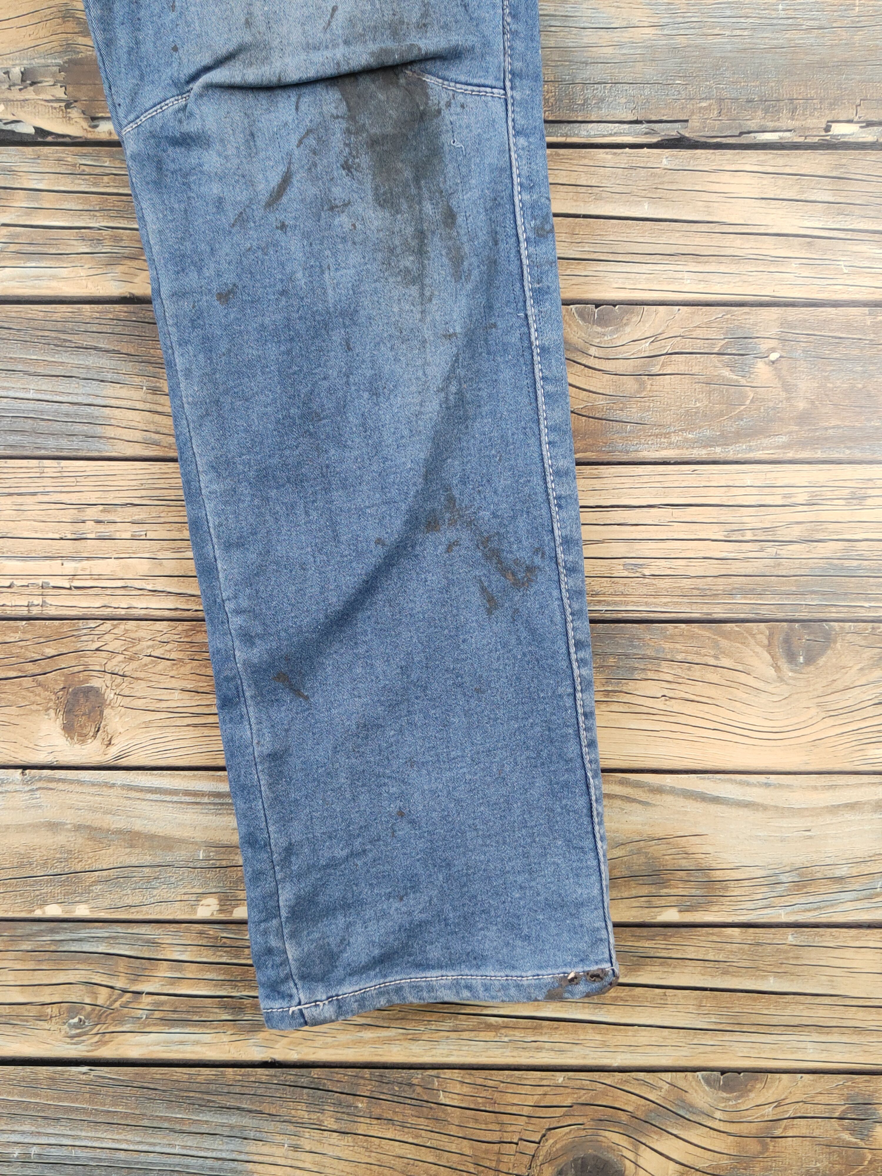 Japanese Brand Japan vintage jogger Blue Distressed Ripped Jeans #W1910 Size US 31 - 6 Thumbnail
