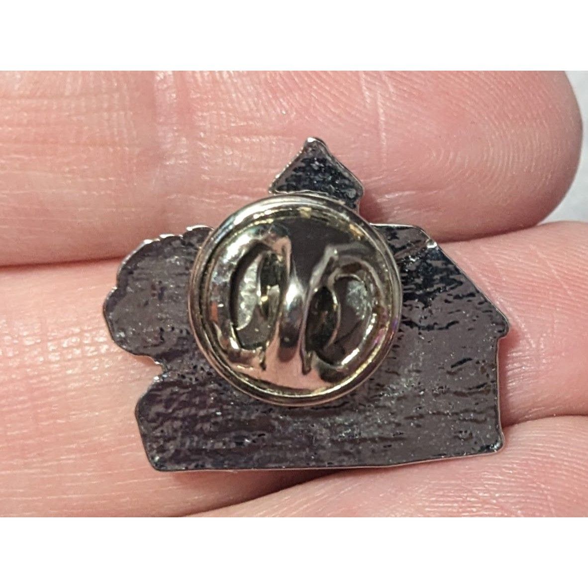 Other Retro Schoolhouse Barn Enamel Filled Silver Tone Lapel Pin Size ONE SIZE - 3 Thumbnail