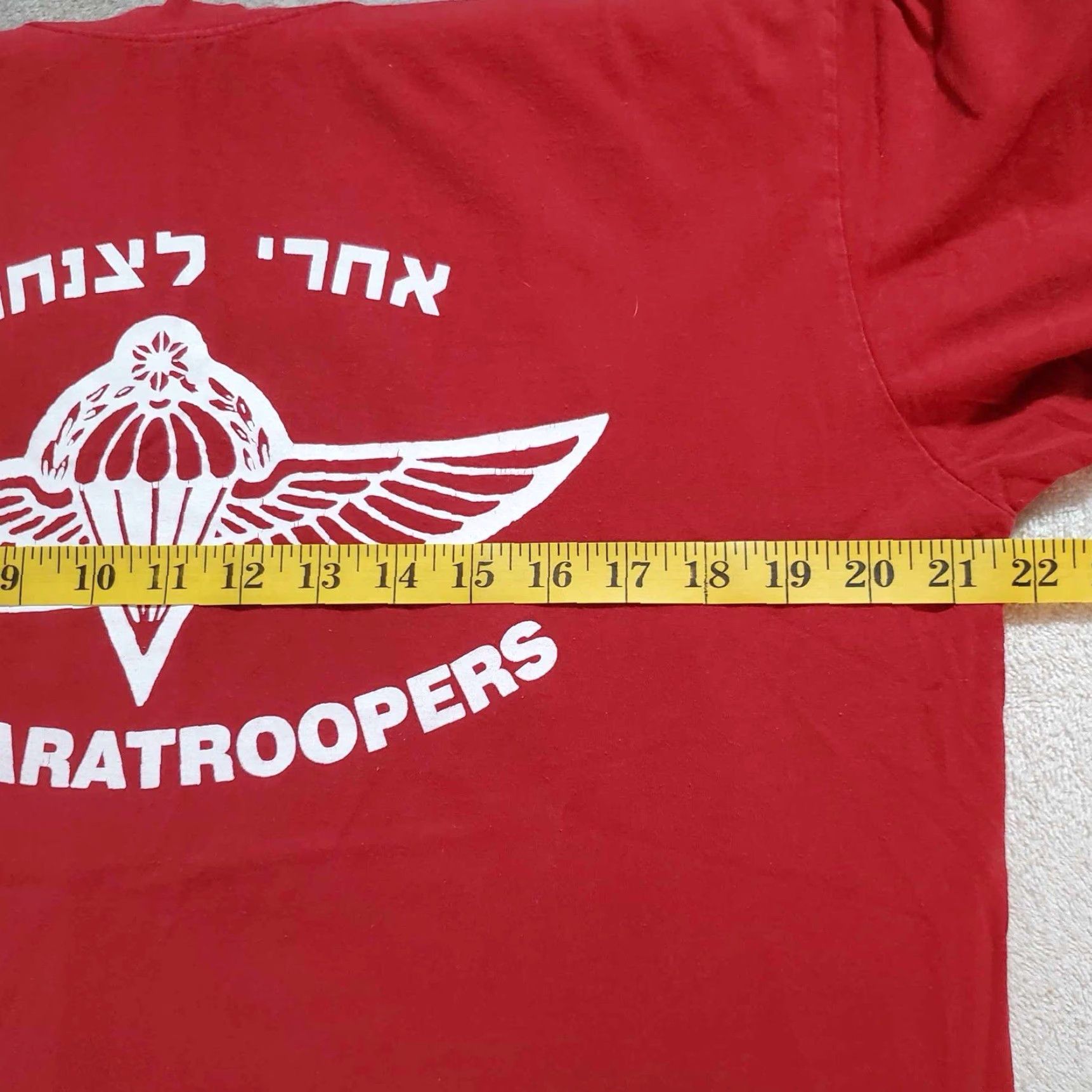 Vintage VINTAGE IDF Paratroopers T Shirt T Max Red 90s Military Army Unisex Adults Large L Mens Womens Boys Girls Size US L / EU 52-54 / 3 - 4 Thumbnail