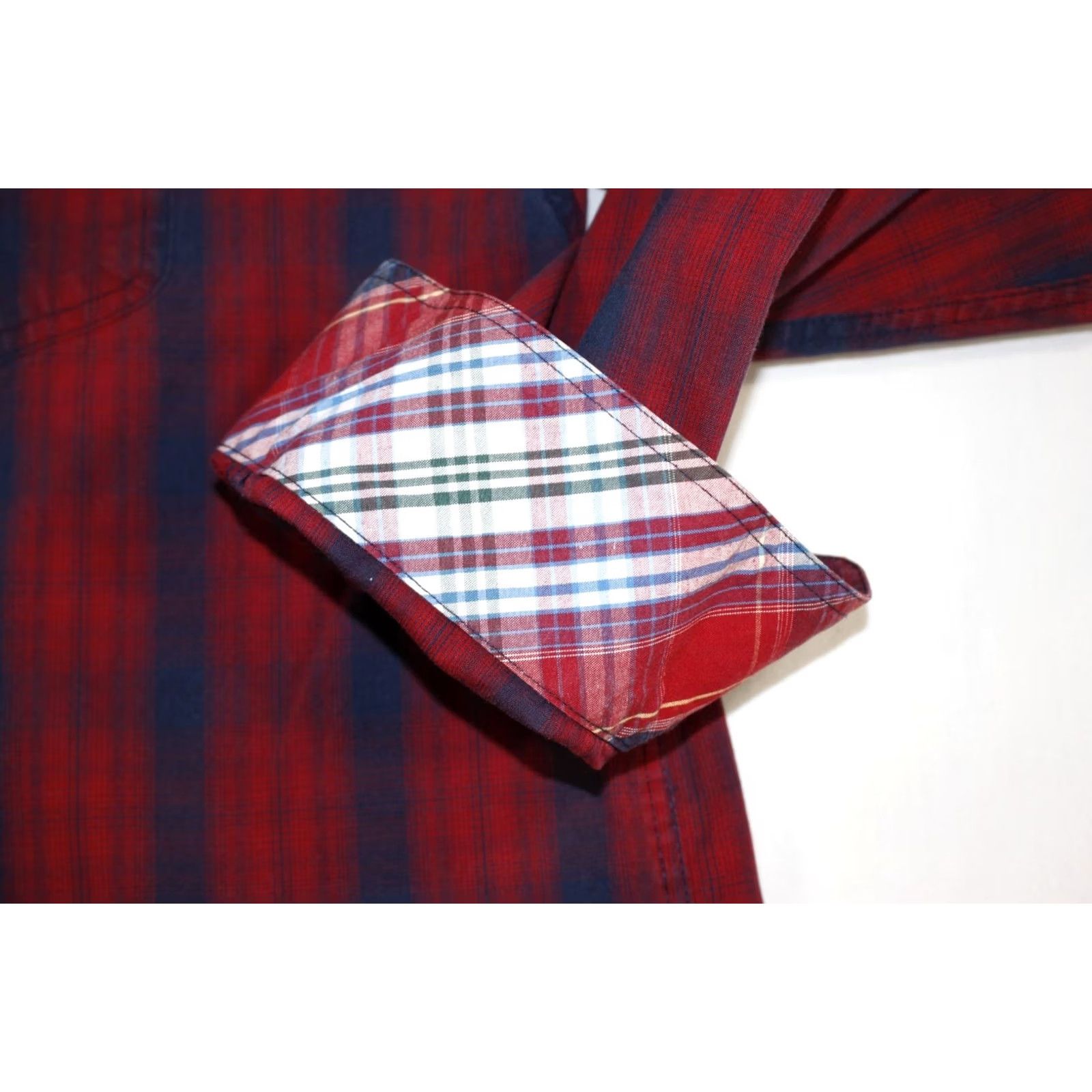 Vintage Panhandle Shirt Men's L Tuf Cooper Performance Button Down Western Rodeo Plaid Red Size US L / EU 52-54 / 3 - 3 Thumbnail