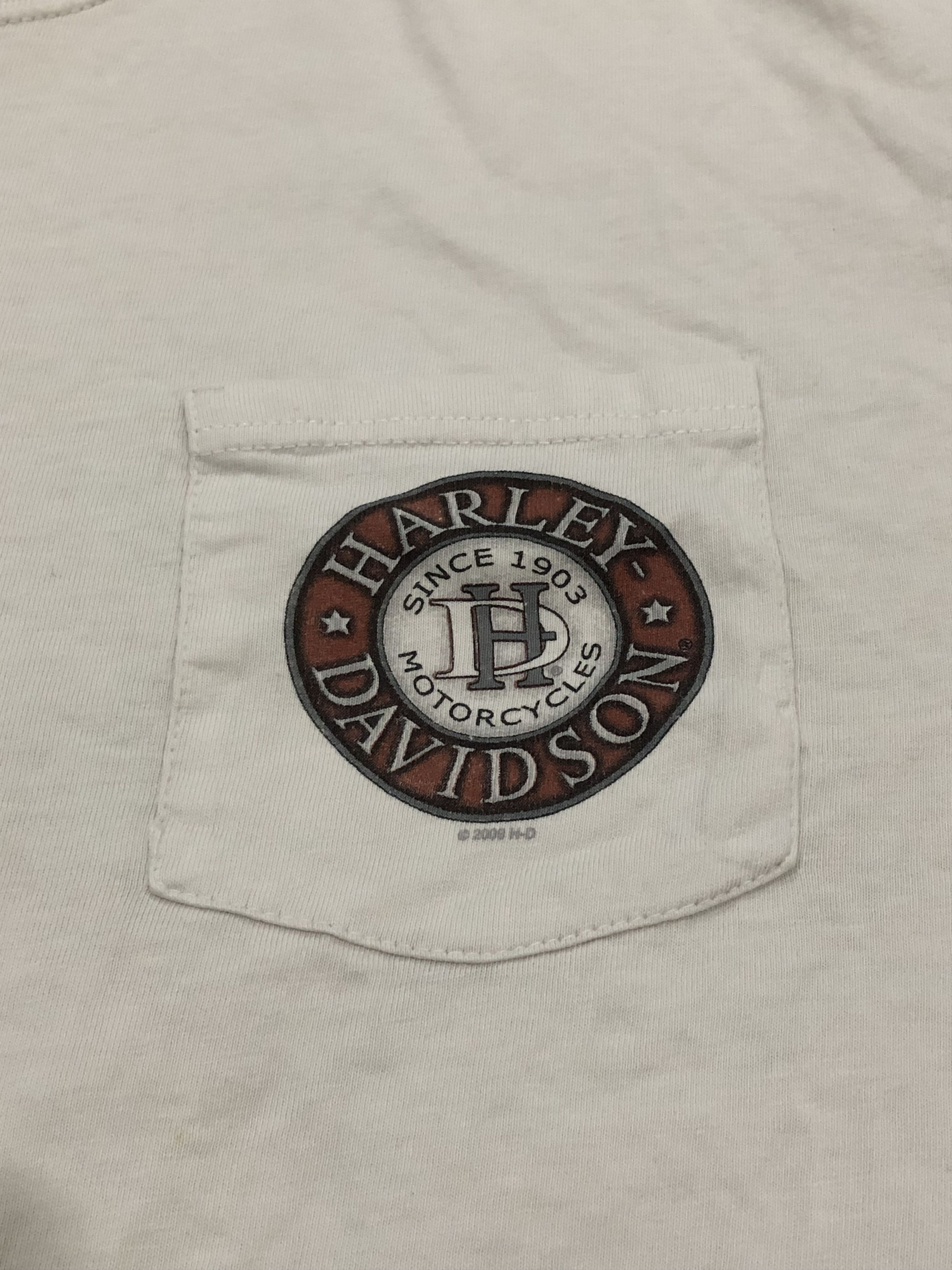 Harley Davidson × Vintage Vintage Y2k Harley Davidson Single Pocket Tshirt Size US L / EU 52-54 / 3 - 3 Thumbnail