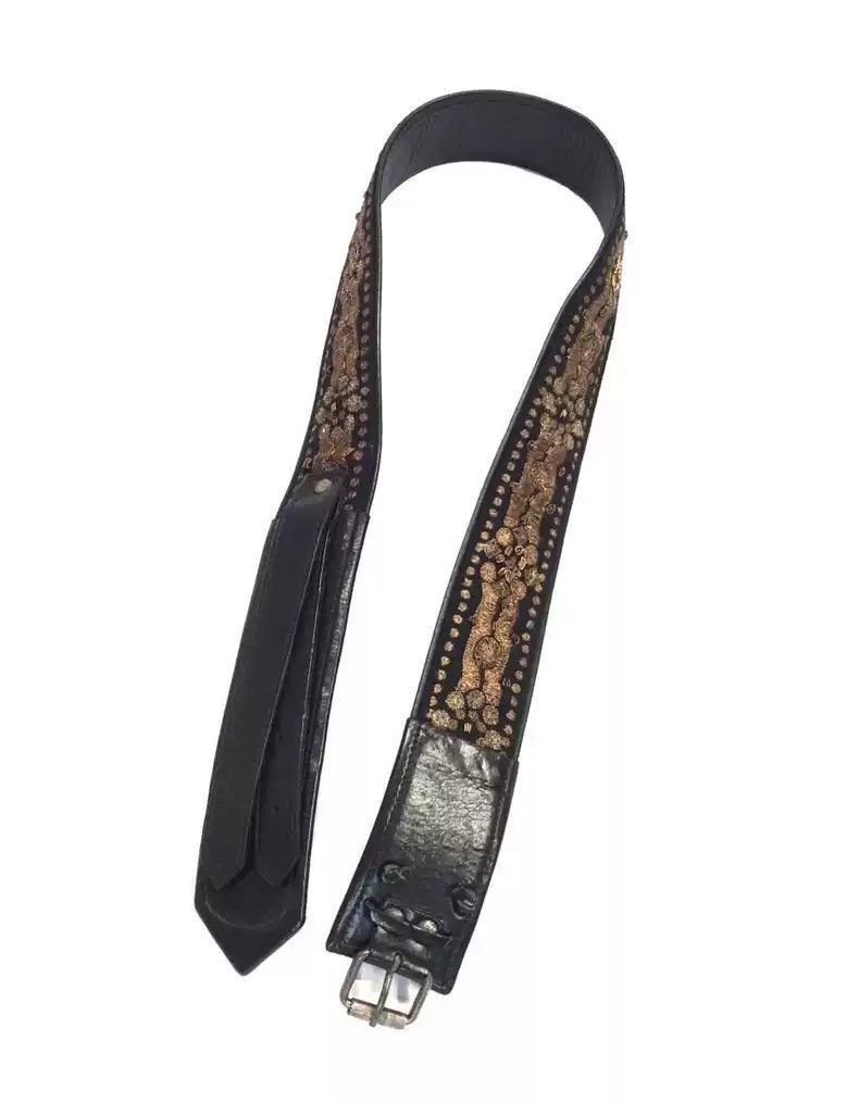 Dries Van Noten Dries van noten Heavy industry embroidery black belt- Size ONE SIZE - 3 Thumbnail