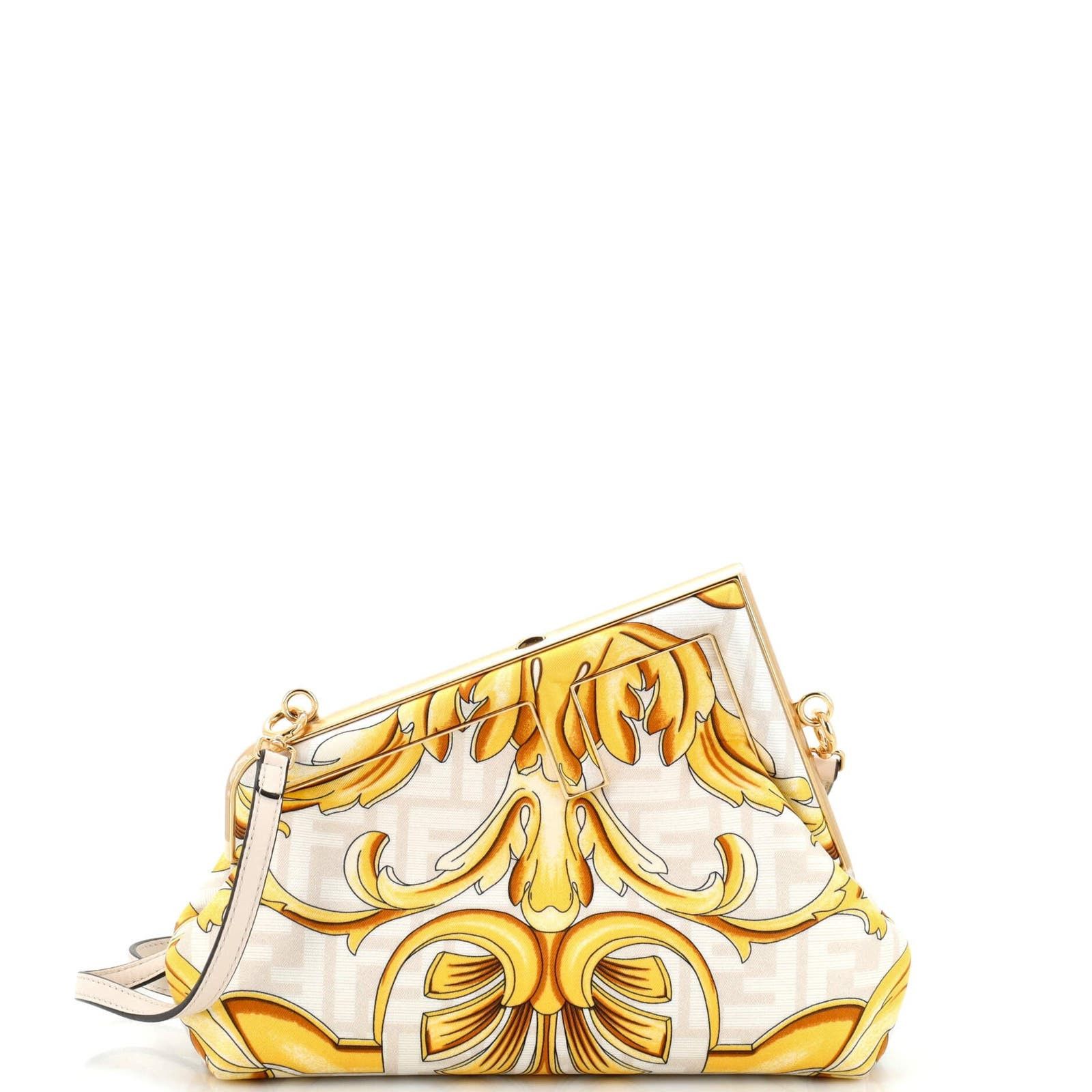 x Versace Fendace First Bag Printed Zucca Silk Small
