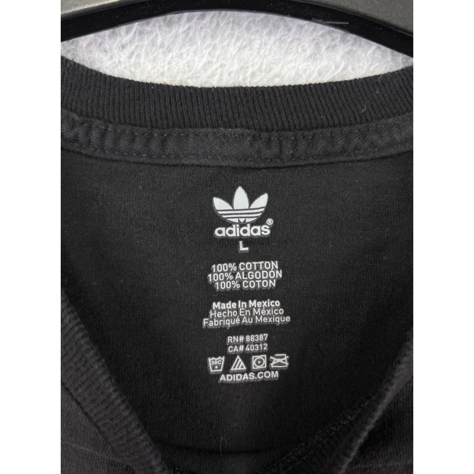 Adidas VINTAGE Adidas Shirt Mens L Black Aztec Pattern Trefoil 100% Cotton Size US L / EU 52-54 / 3 - 4 Thumbnail
