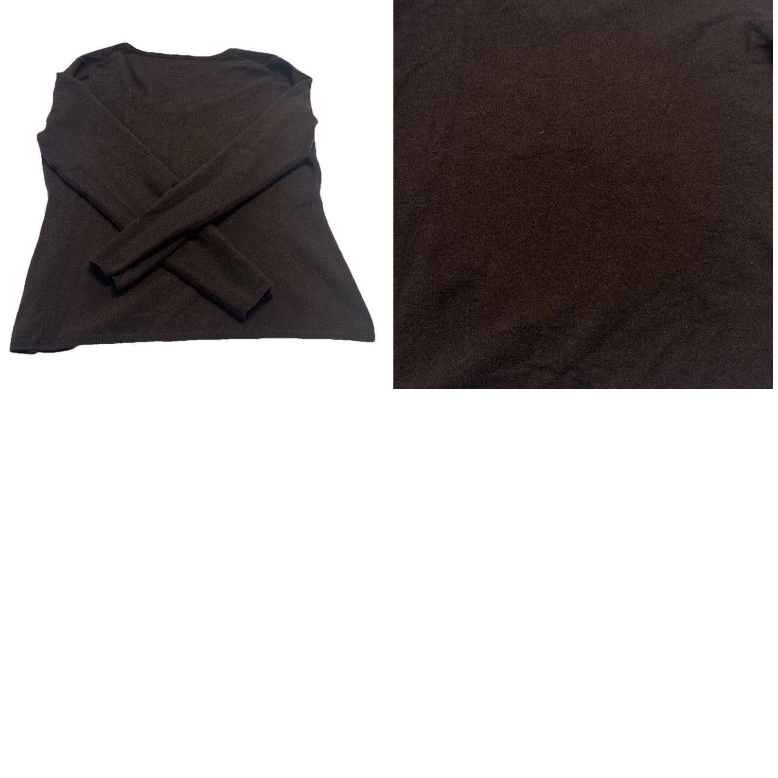 Vintage VINTAGE Peck & Peck 100% Cashmere Sweater XL Brown Crew Neck Women Pullover Long Sleeve Casual Business Travel Lightweight Breathable Necktone: Brown Size XL / US 12-14 / IT 48-50 - 8 Thumbnail