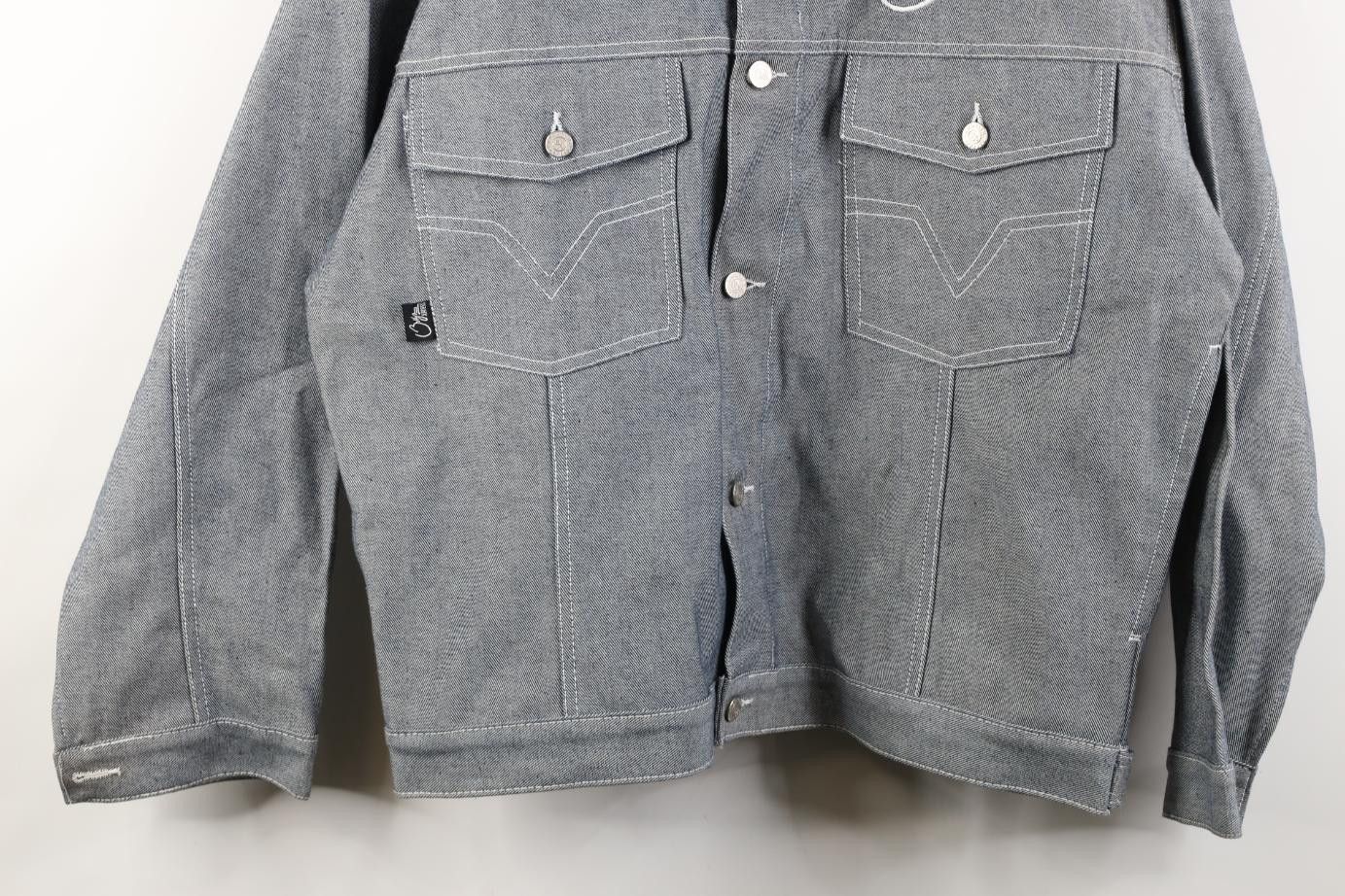 Vintage Deadstock Vintage 90s Y2K Streetwear Denim Trucker Jacket Size US L / EU 52-54 / 3 - 3 Thumbnail