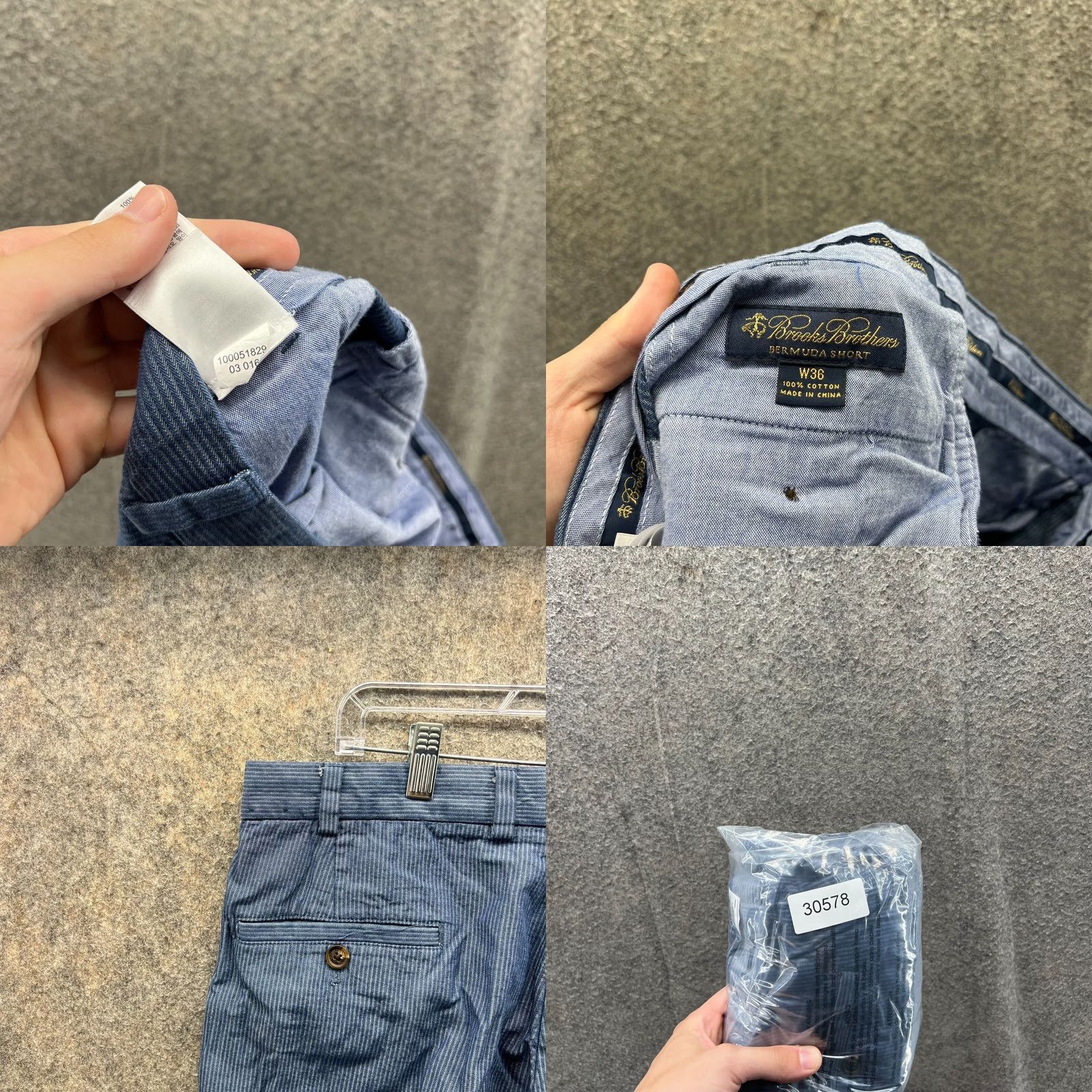 Brooks Brothers Brooks Brothers Shorts Mens 36 Heather Blue Chino Flat Front Bermuda Cotton Adjustable Button Pocket Front Flat Front Measurements 36in Regular Size US 36 / EU 52 - 8 Thumbnail