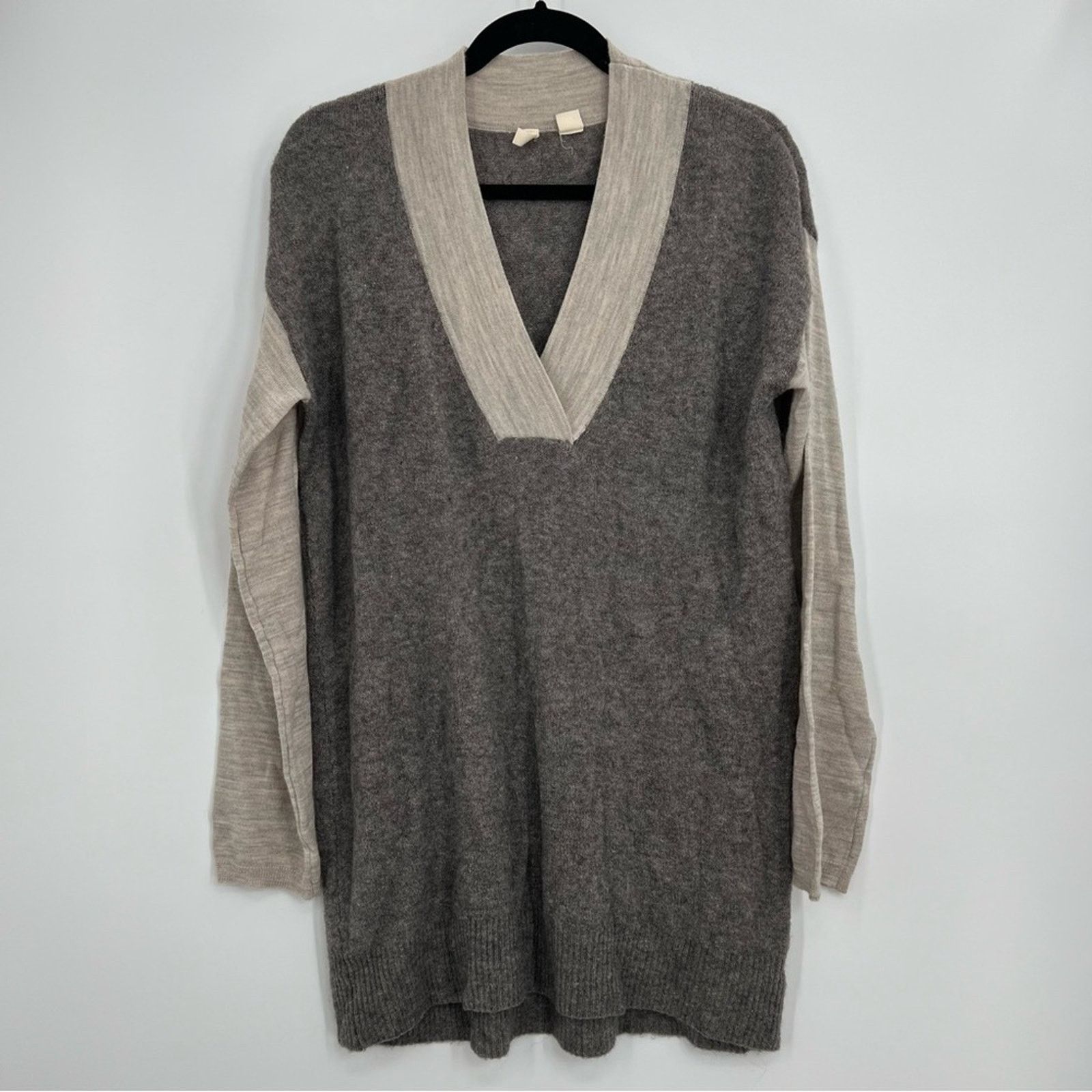 Anthropologie Anthropologie Moth Vneck Soft Wool Alpaca Pullover Sweater L Size L / US 10 / IT 46 - 3 Thumbnail