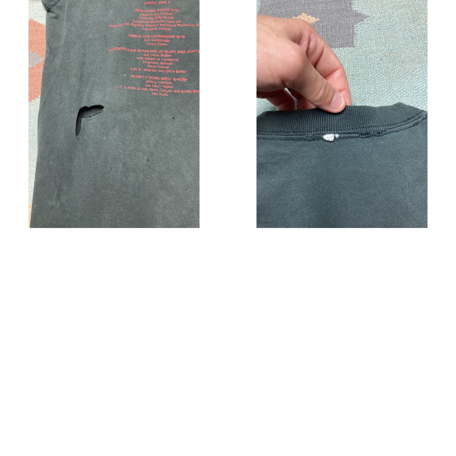 Doublet VINTAGE Chicago blues festival graphic T-Shirt Double-Sided Black Faded Adult XL Shirt Men Black Blues Festival Graphic T-Shirt XL Mens Size US XL / EU 56 / 4 - 10 Thumbnail
