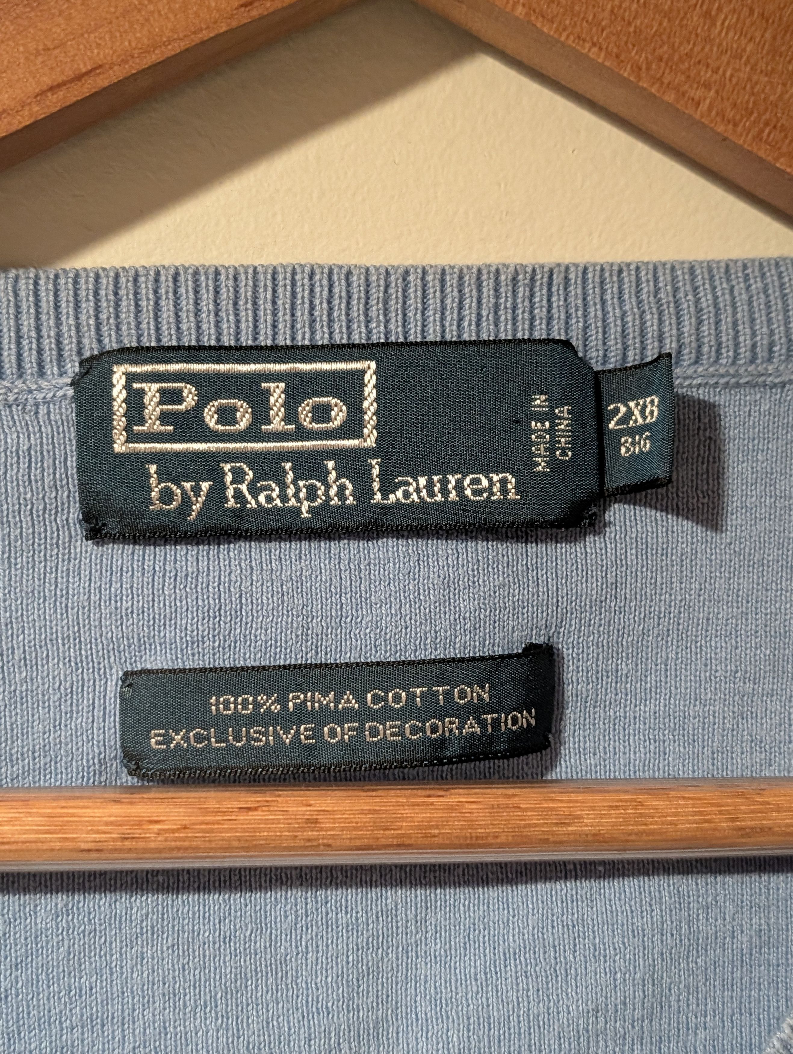 Polo Ralph Lauren Polo Ralph Lauren Pima Cotton Sweater Vest 2XB Big Tall Size US XXL / EU 58 / 5 - 3 Thumbnail