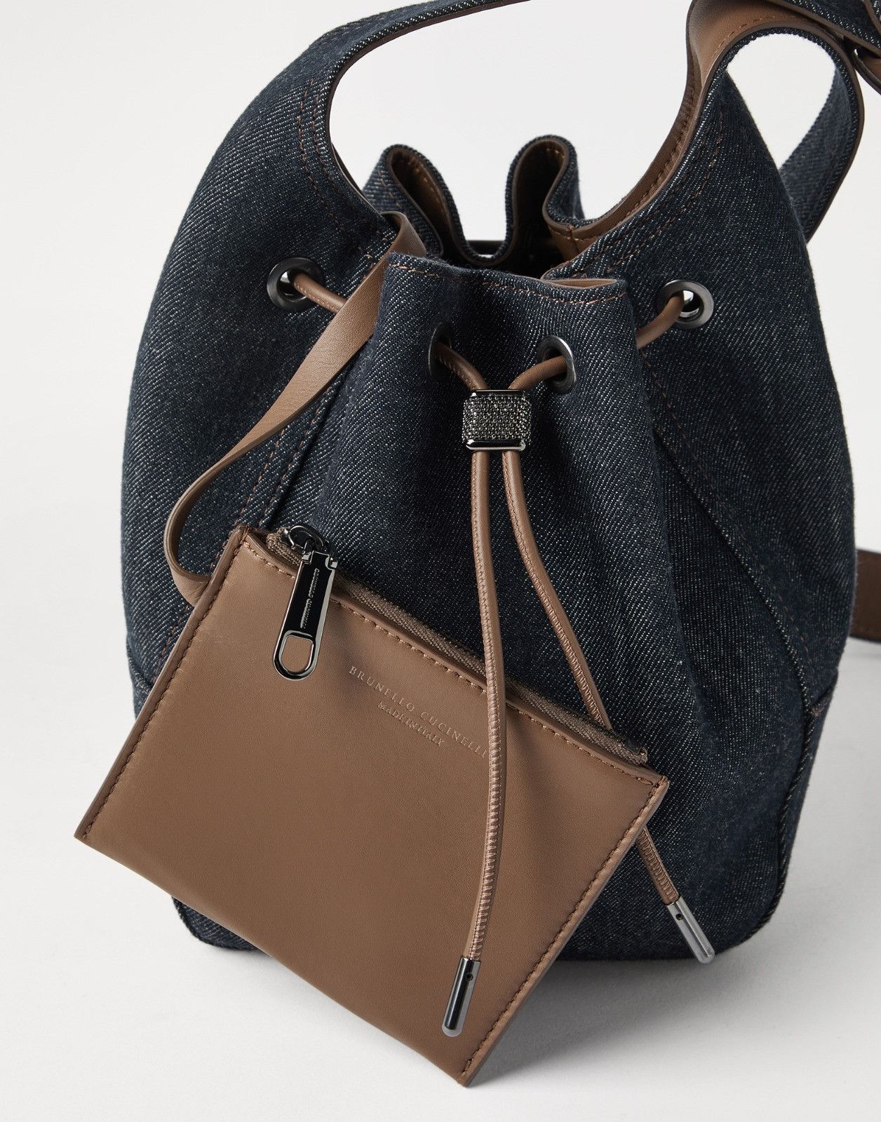 Brunello Cucinelli o1la1rc1a0326 Size: OS / Shoulder Strap Bag in Blue Size ONE SIZE - 4 Thumbnail