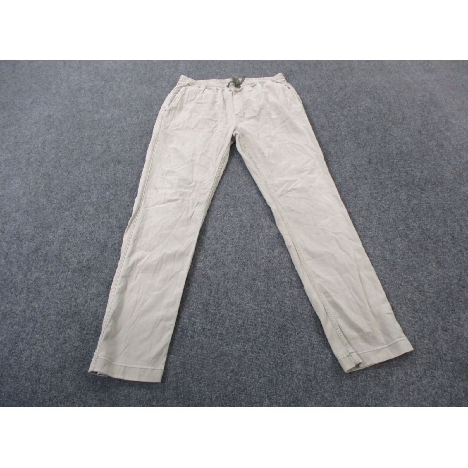 Faherty Faherty Joggers Womens L Tall Beige Linen Cotton Modal Active Stretch Casual Outdoor Pockets Drawstring 32in Inseam Fall Womens Size 24" / US 00 / IT 34 - 2 Thumbnail