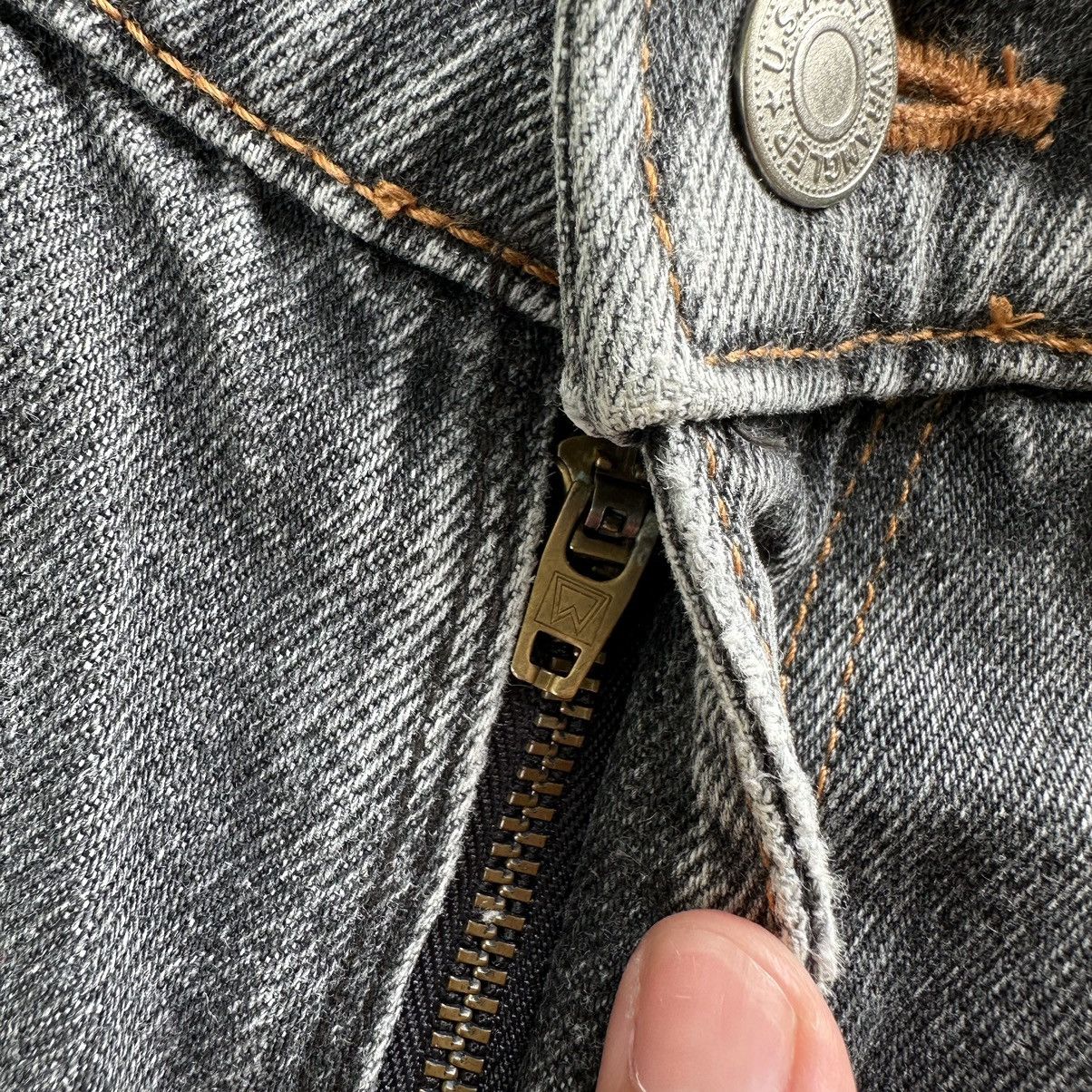 Japanese Brand Vintage Wrangler Faded Black Denim Jean Pant W28 Size US 28 / EU 44 - 10 Thumbnail
