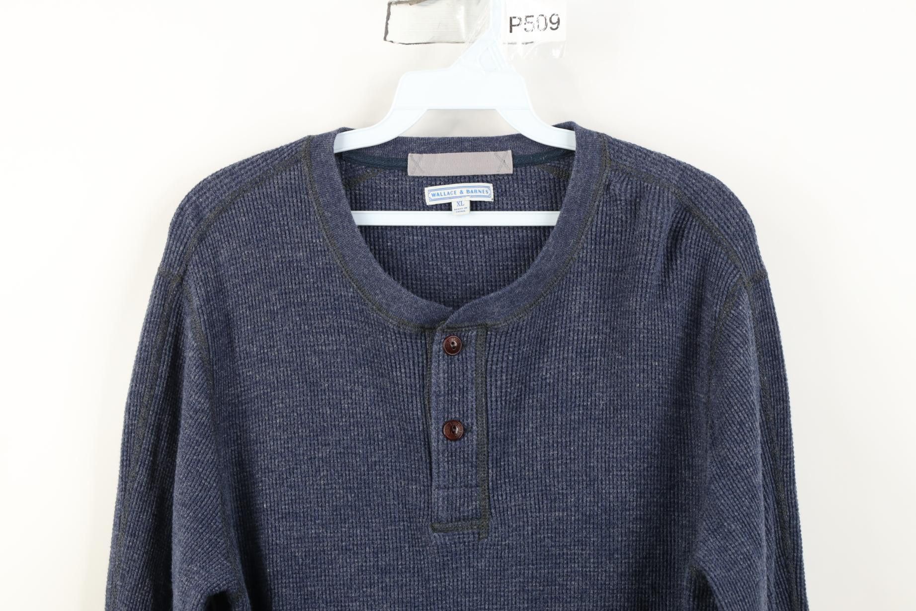Wallace & Barnes Wallace & Barnes Waffle Knit Long Sleeve Henley T-Shirt Size US XL / EU 56 / 4 - 2 Thumbnail
