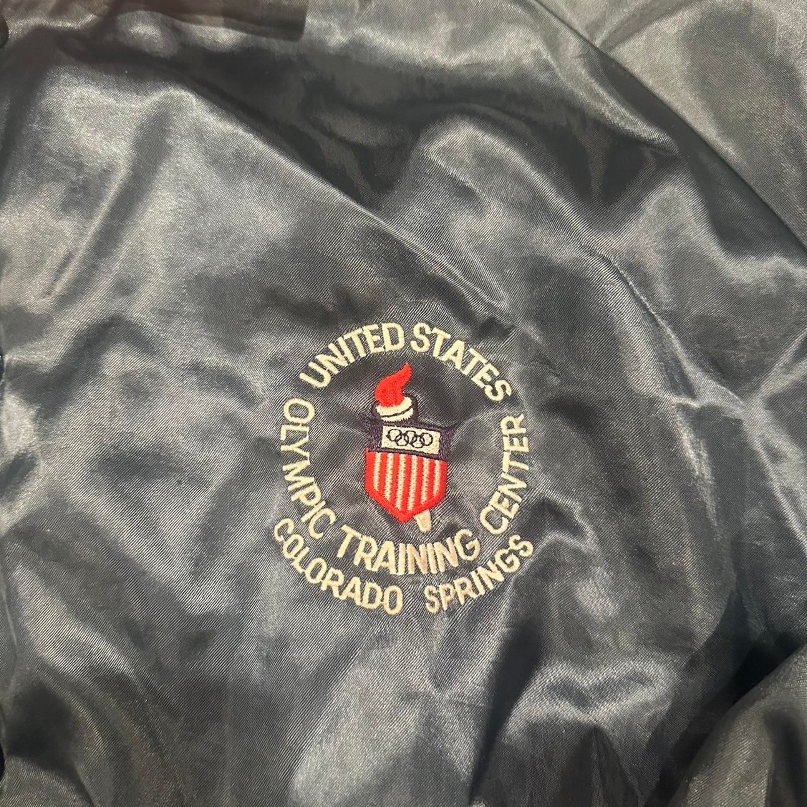 USA Olympics 80s United States Olympic Training Satin Bomber Jacket Size US XL / EU 56 / 4 - 4 Thumbnail
