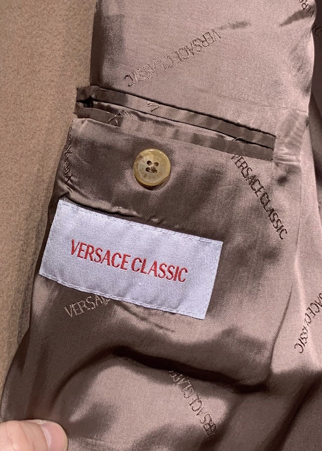 Versace Versace Classic Camel Cashmere Coat Size US L / EU 52-54 / 3 - 9 Thumbnail
