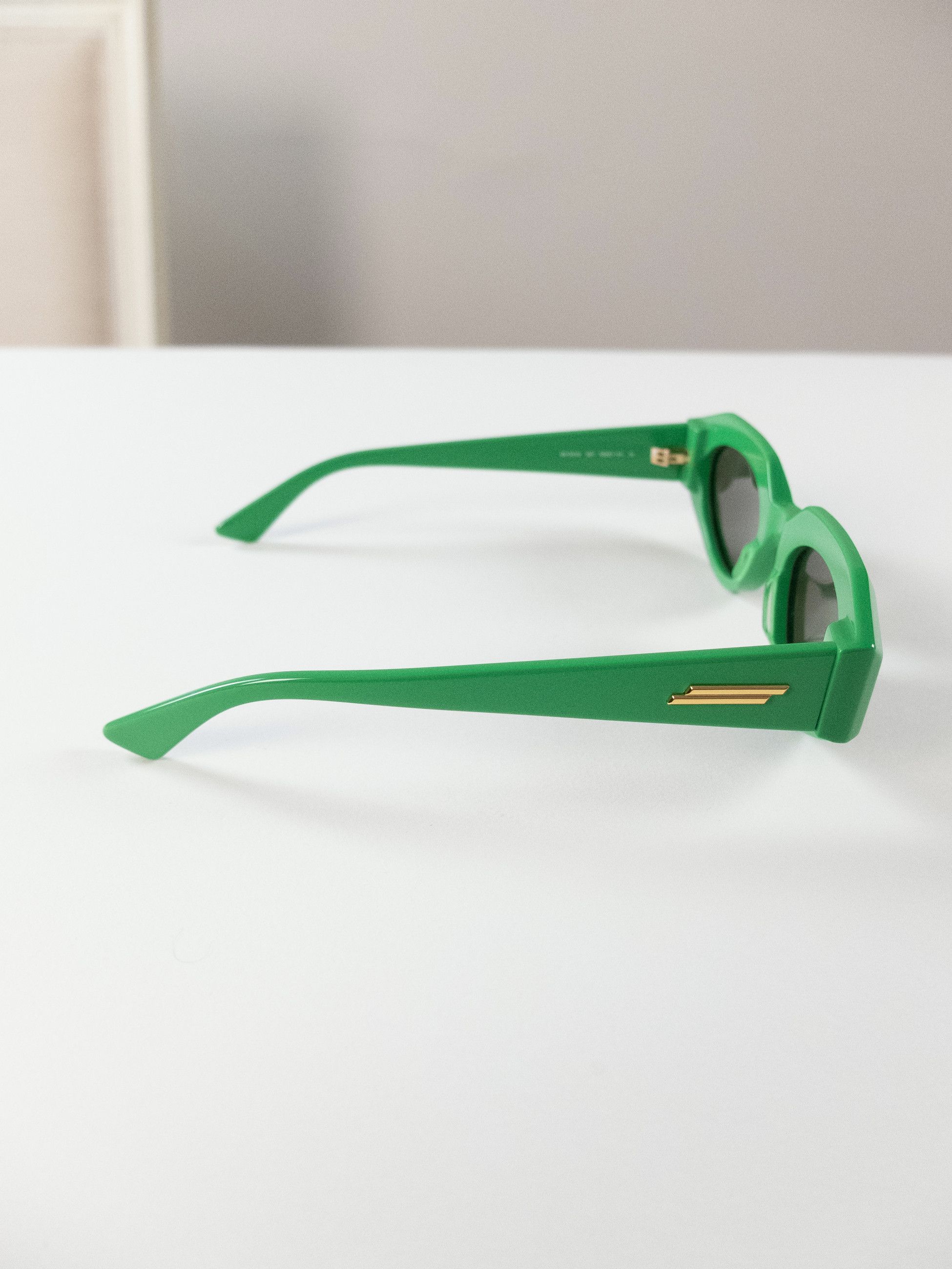 Bottega Veneta BOTTEGA VENETA prakeet green oval acetate sunglasses q Size ONE SIZE - 5 Thumbnail