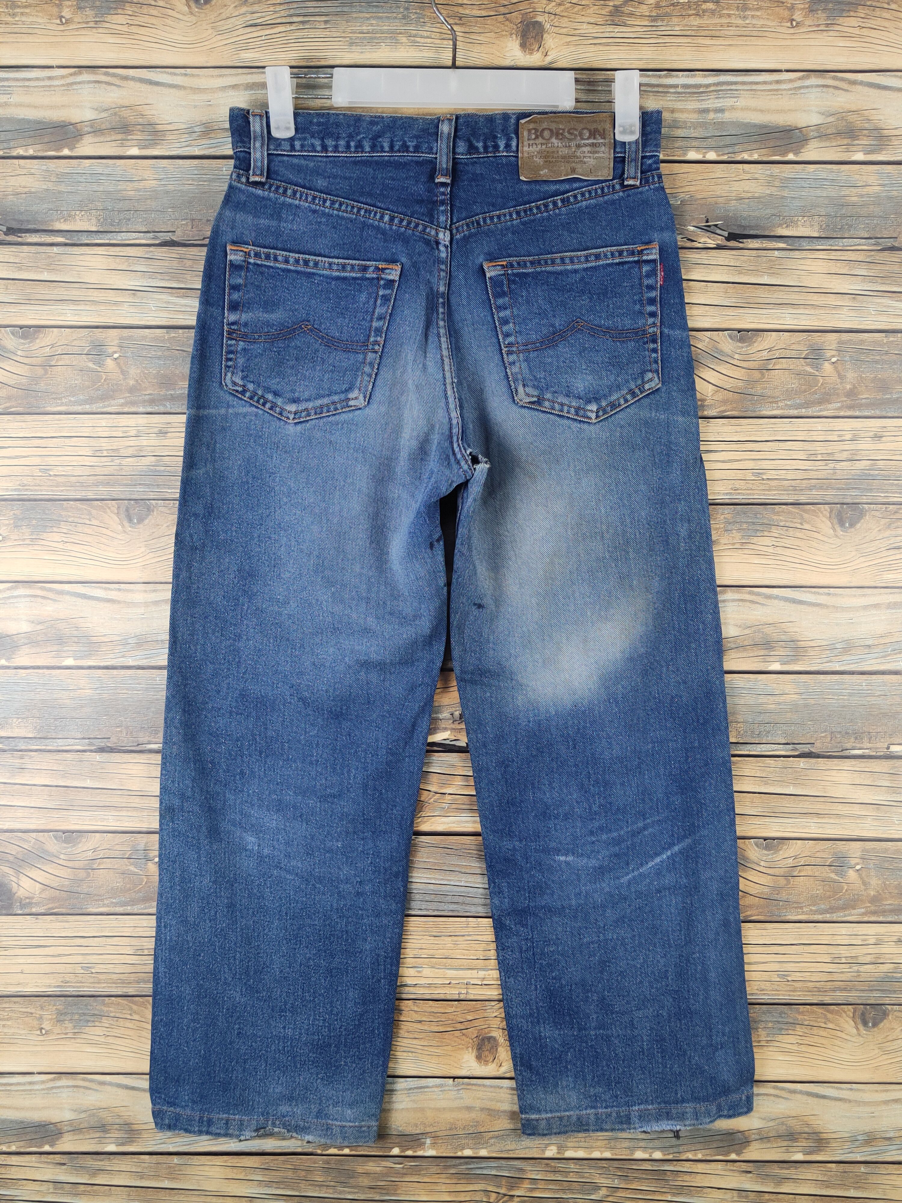 Vintage Bobson vintage Blue Distressed Ripped Jeans #W1384 Size US 28 / EU 44 - 8 Thumbnail