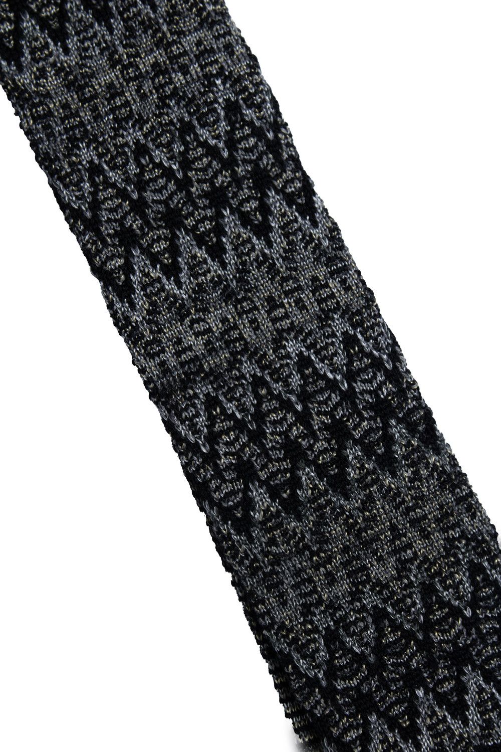 Missoni Missoni, knitted tie in black and grey Size ONE SIZE - 4 Thumbnail
