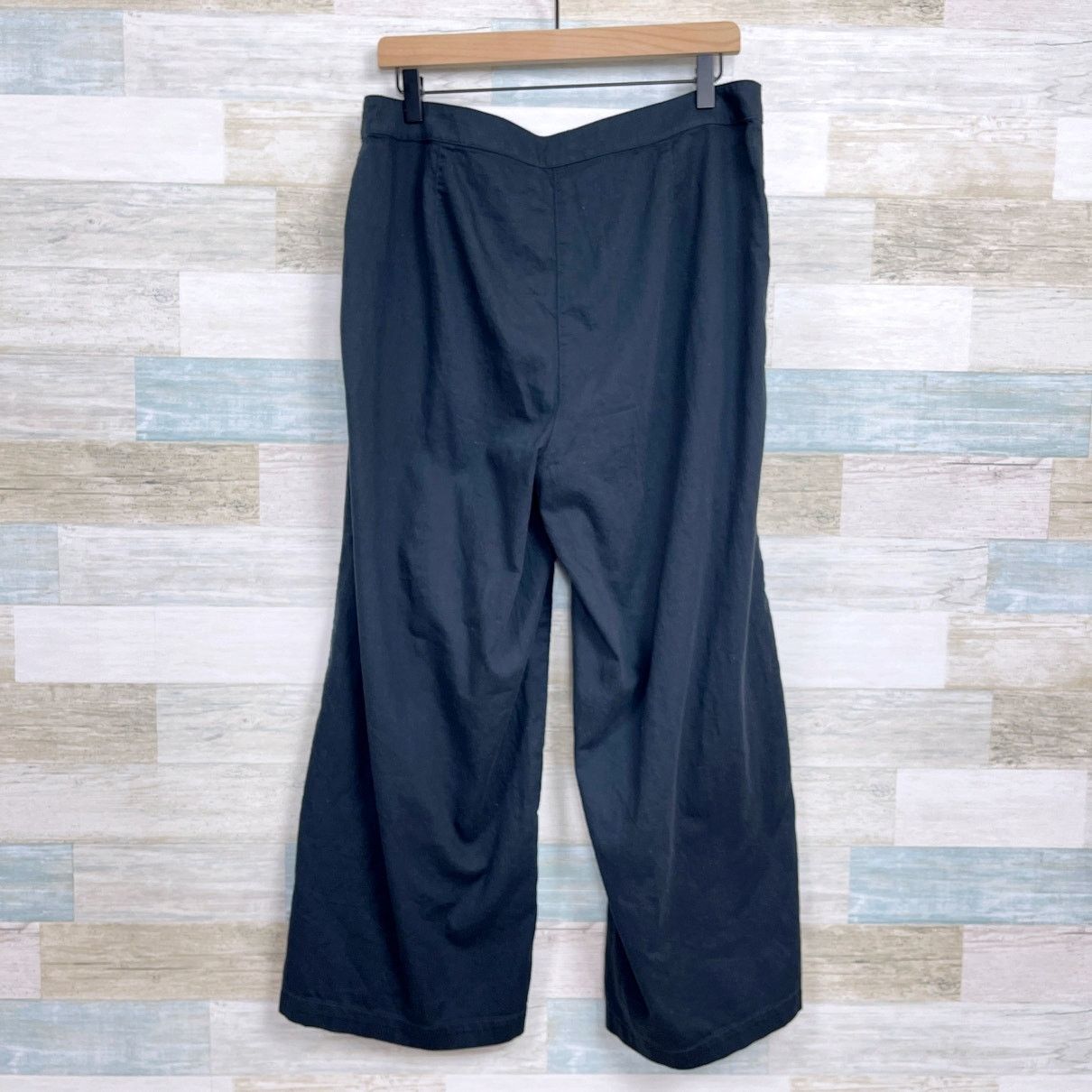 Eileen Fisher Eileen Fisher Organic Wide Leg Crop Pants Black Womens 12 Size 34" / US 12 / IT 48 - 4 Thumbnail