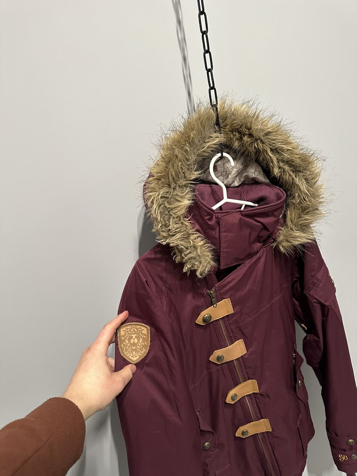 Oakley Vintage Oakley Bomber Jacket 00s Fur Hood Japanese Style Size XS / US 0-2 / IT 36-38 - 11 Thumbnail