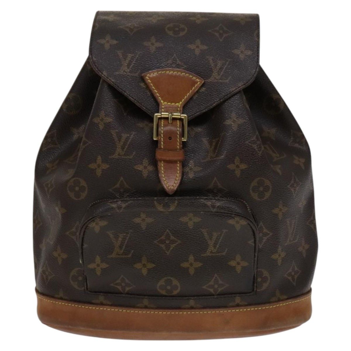 Louis Vuitton Montsouris Mm Brown Canvas Backpack Bag (Pre-Owned) Size ONE SIZE - 1 Thumbnail