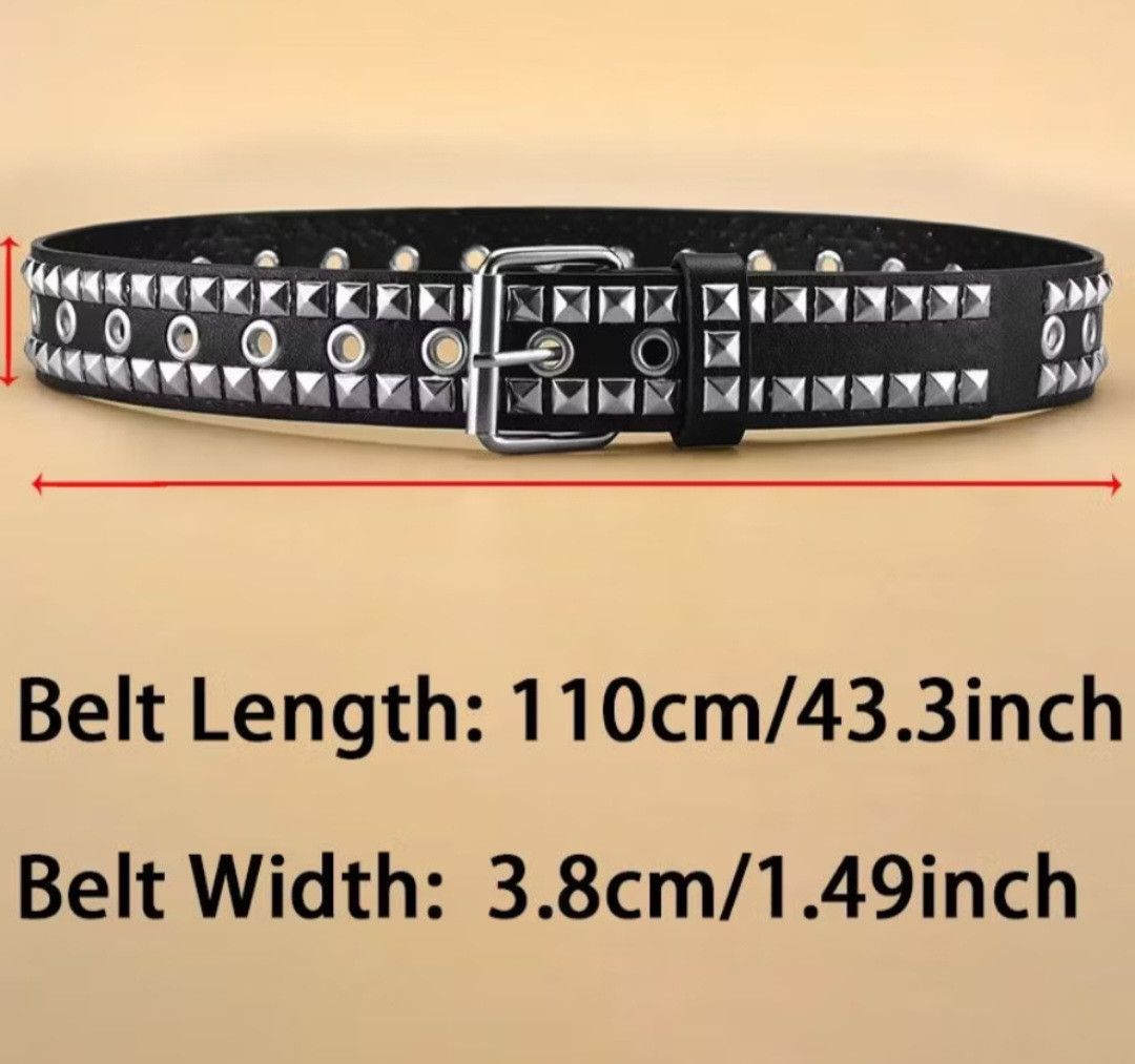 Japanese Brand 💥Punk rock studded pu belt Size ONE SIZE - 2 Thumbnail