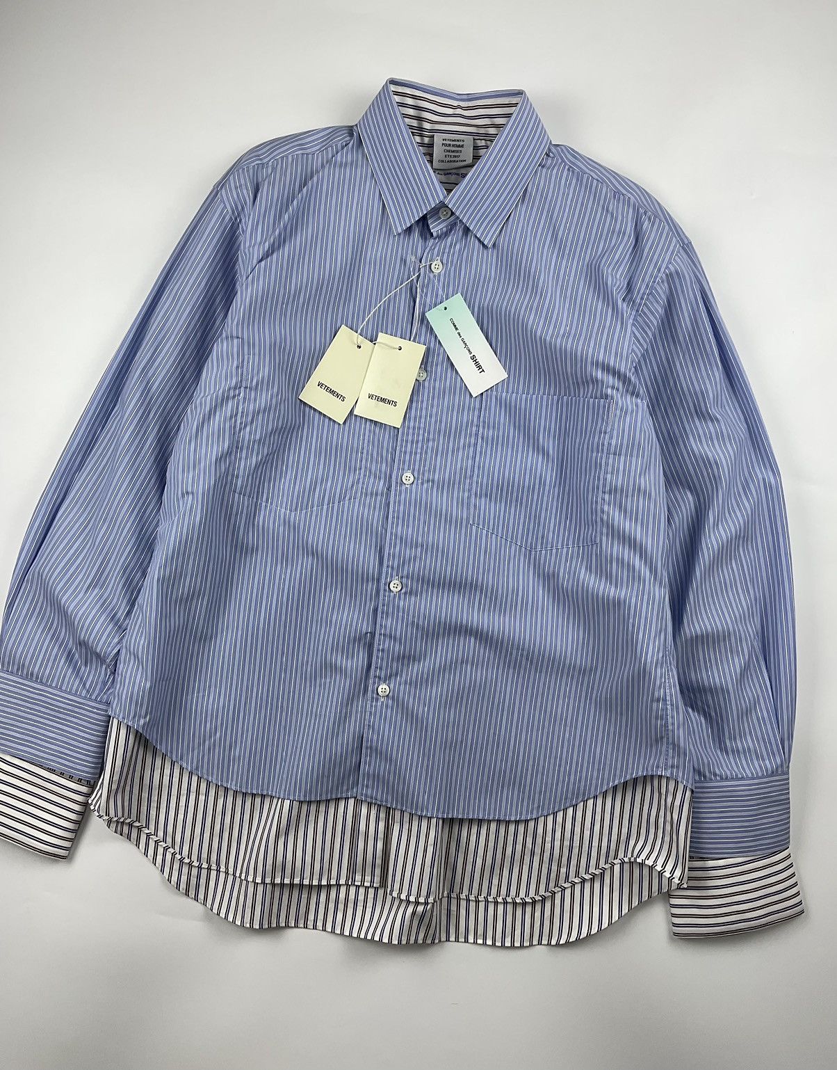 Comme des Garcons Vetements x CDG S/S'17 Double Layered Reversible Shirt Size US S / EU 44-46 / 1 - 8 Thumbnail
