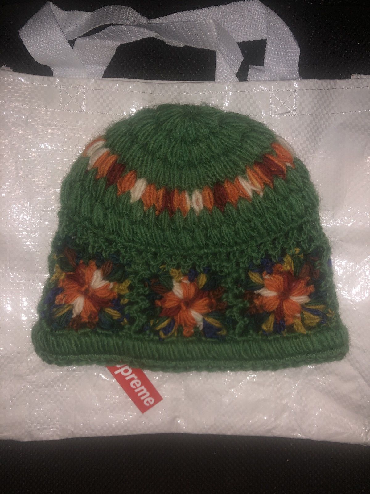 Supreme Supreme Crochet Beanie Green Size ONE SIZE - 2 Thumbnail