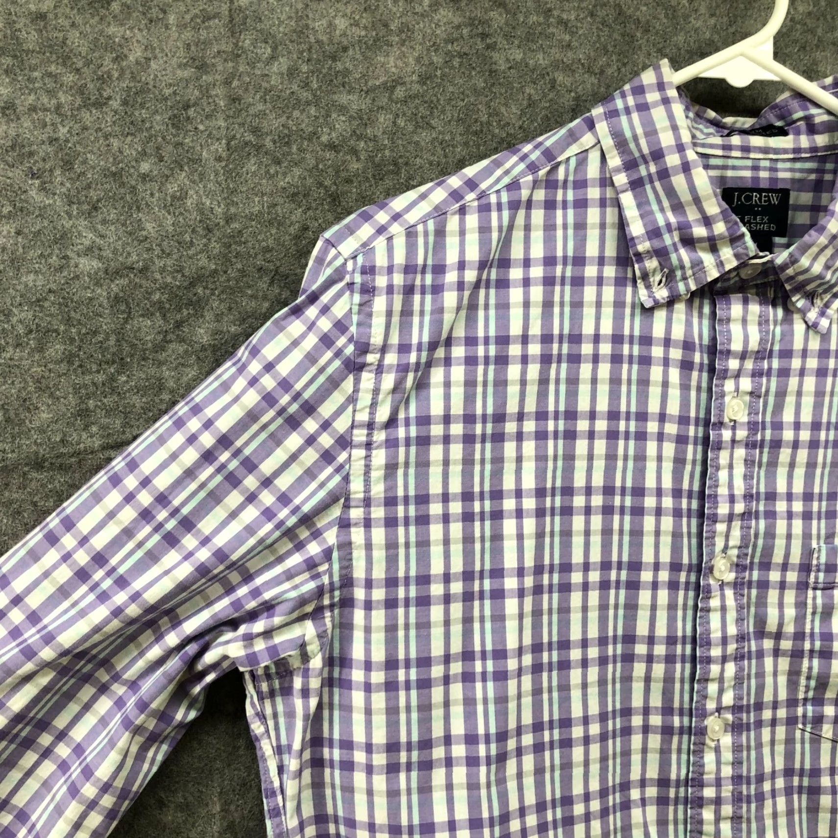 J.Crew J. Crew Mens Long Sleeve Button-Up Shirt M Purple Plaid Classic Preppy Slim Fit Cotton Blend Size US M / EU 48-50 / 2 - 4 Thumbnail