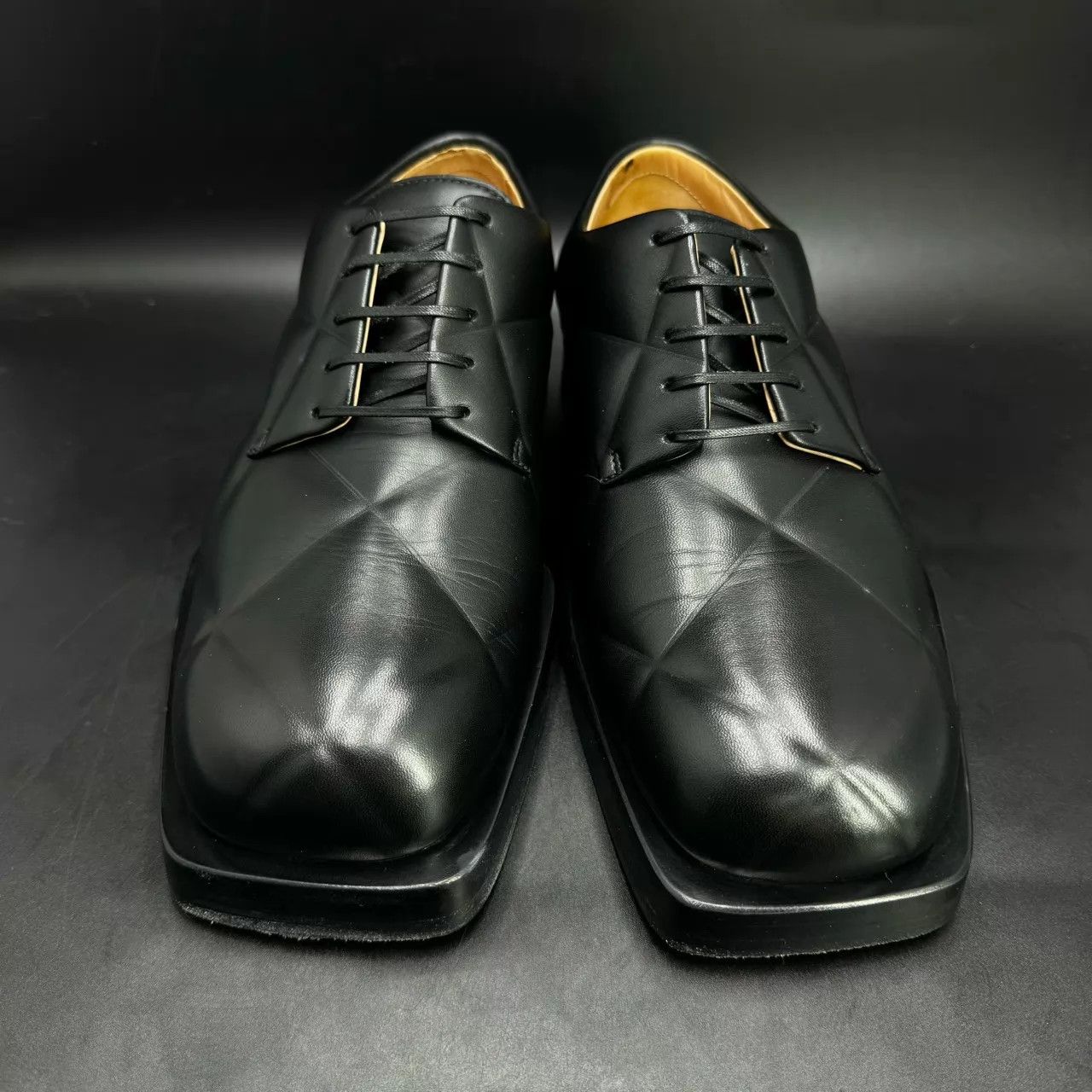 Bottega Veneta BV Intrecciato Square Toe Derby Pineapple 40.5 Worn Once Size US 7.5 / EU 40-41 - 3 Thumbnail