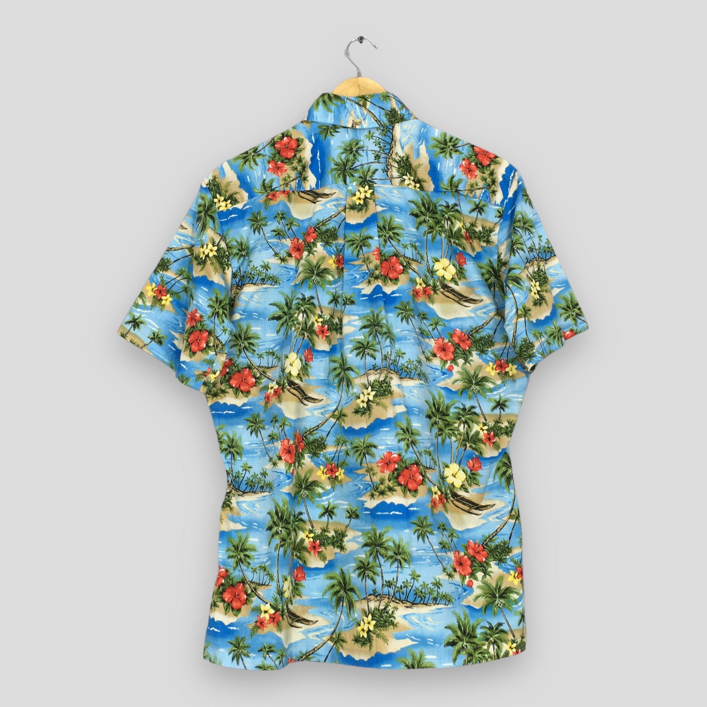 Vintage Vintage 90s Hawaiian Coconut Tree Beach View Shirt Large Size US L / EU 52-54 / 3 - 7 Thumbnail