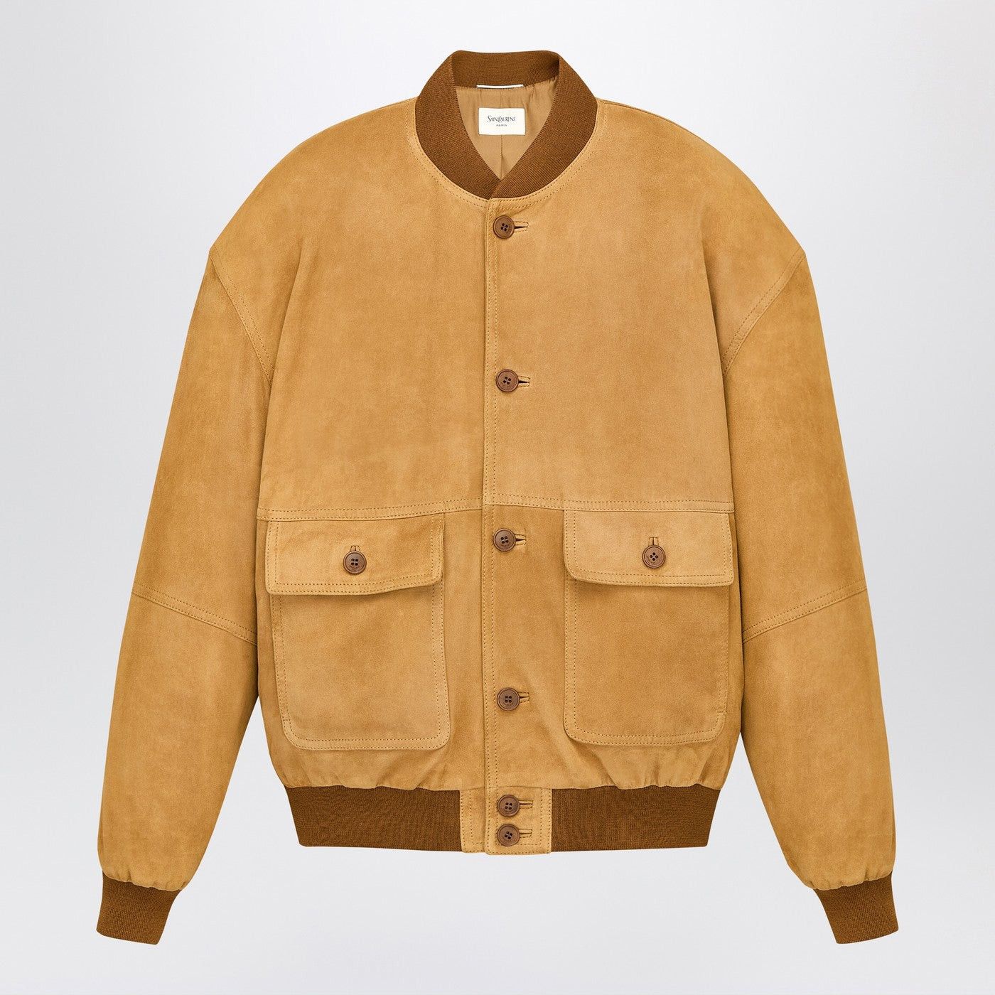 Saint Laurent Paris Saint Laurent Caramel Suede Bomber Jacket Size US L / EU 52-54 / 3 - 1 Thumbnail