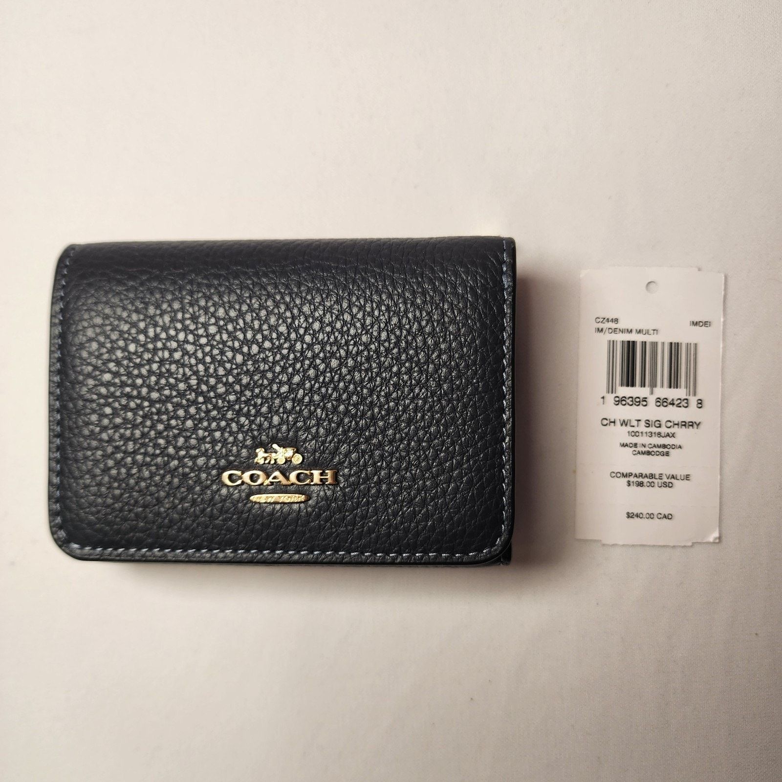 Coach NWT Coach CZ448 2in1 Card Holder Wallet Signature Cherry Size ONE SIZE - 2 Thumbnail