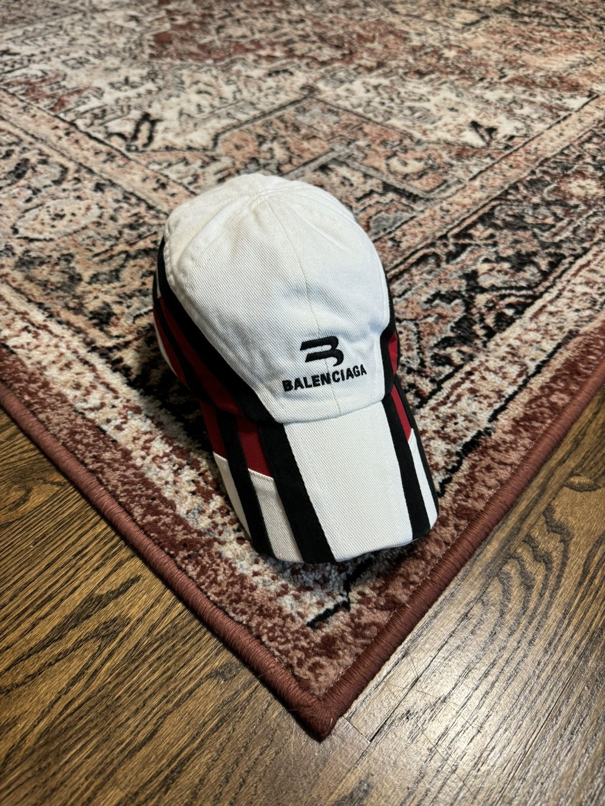 image of Balenciaga Sporty B Track Cap in Black, Men's