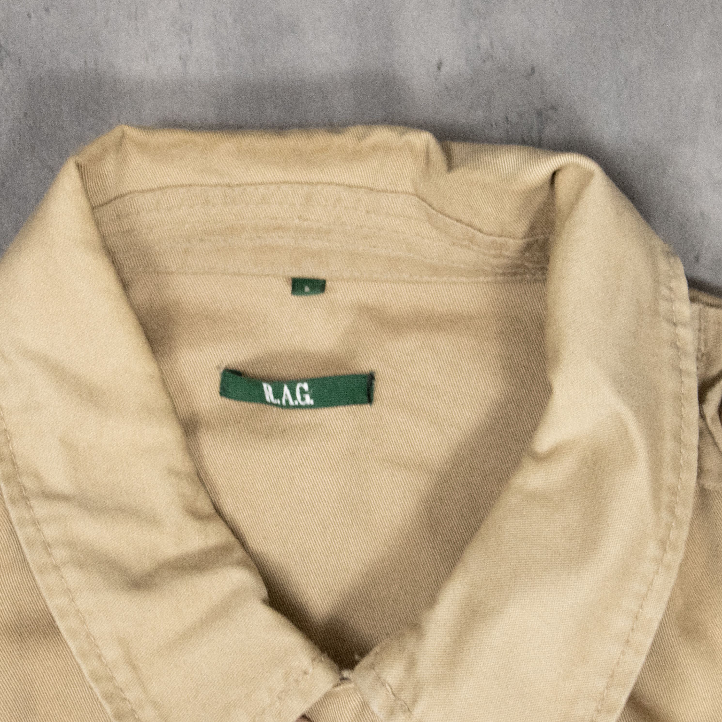 Japanese Brand Vintage Y2K 2000's R.A.G OG 107 Trucker MIltary Tan Jacket Size US M / EU 48-50 / 2 - 6 Thumbnail