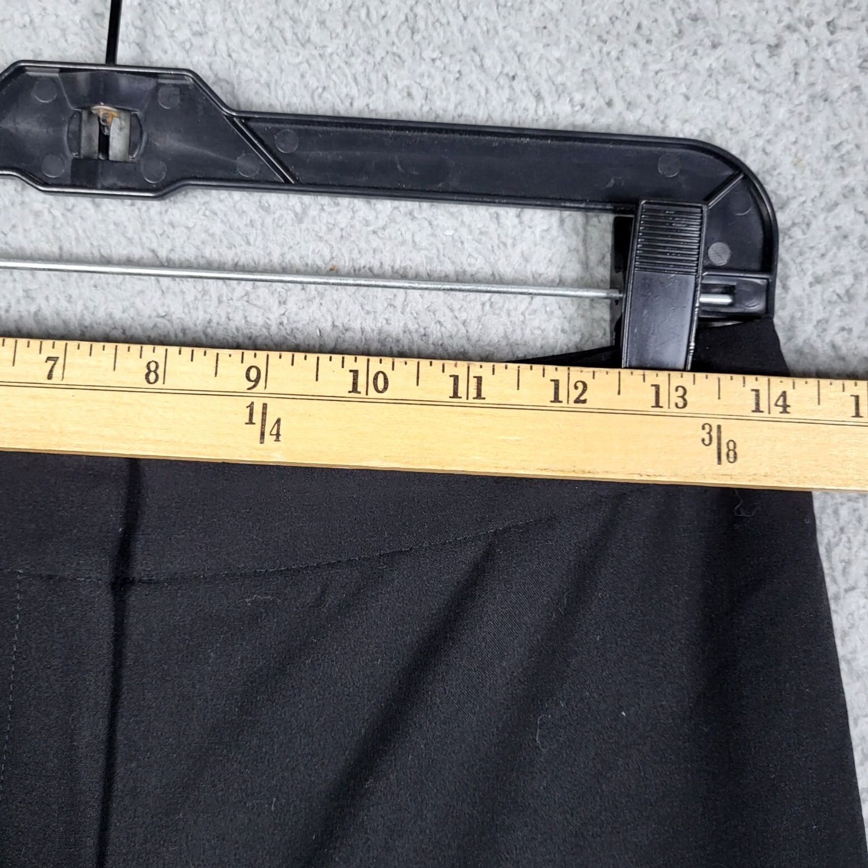 Vintage LAFAYETTE New York Women's Black Dress Pants Trousers Size 6 Wool Elastane Flat Front Inseam 29" Regular VINTAGE? No Size 28" / US 6 / IT 42 - 7 Thumbnail