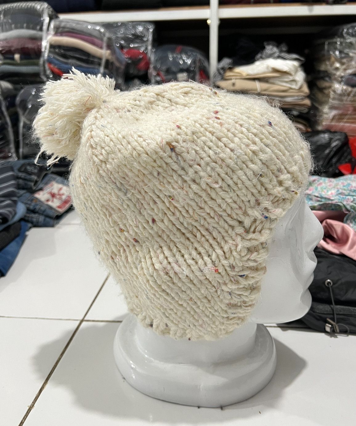 Yohji Yamamoto 2000s Japanese Hysteric Ifsix Earflap Wool Knit Beanie y2k Size ONE SIZE - 3 Thumbnail