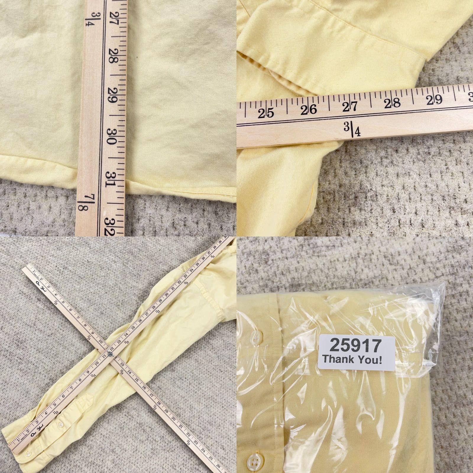 Ralph Lauren Ralph Lauren Button-Up Shirt Men XL Yellow Blaire Twill Pony Dress Adult Size 46R - 8 Thumbnail