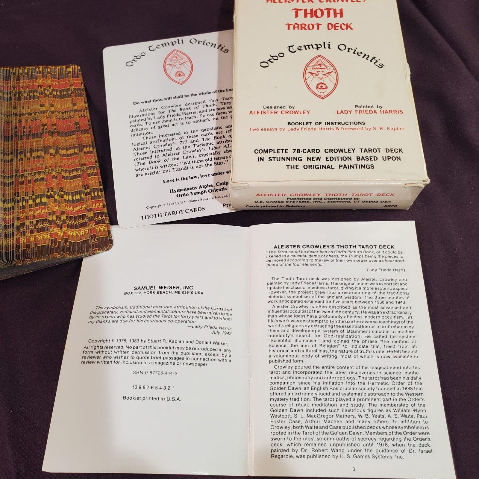 Other Aleister Crowley Thoth Tarot Deck Complete Belgium VTG Size ONE SIZE - 3 Thumbnail