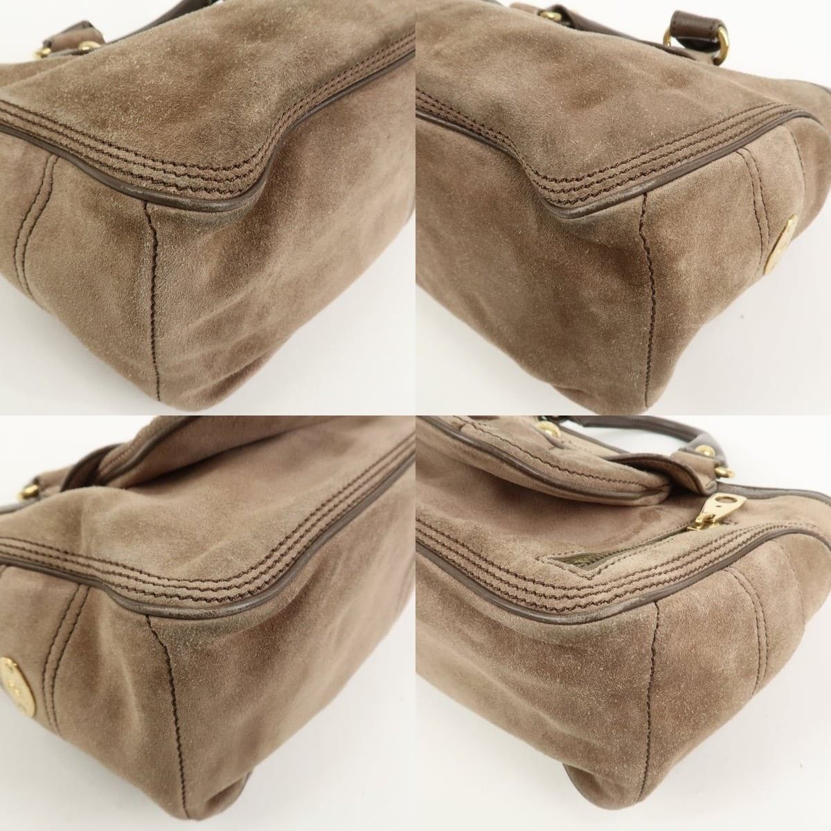 Celine Celine Boogie Bag Suede Satchel Tan Size ONE SIZE - 5 Thumbnail