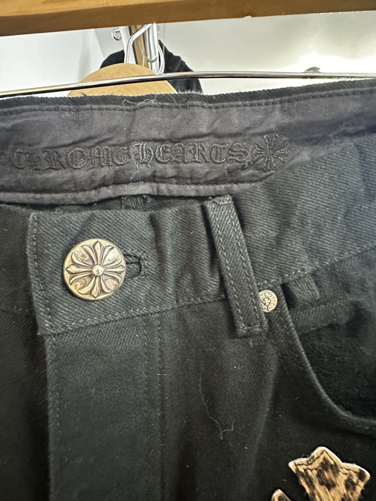 Chrome Hearts Chrome Hearts Leather Cross Patch Carpenter Pants (GRN/LPRD) Size US 32 / EU 48 - 4 Thumbnail