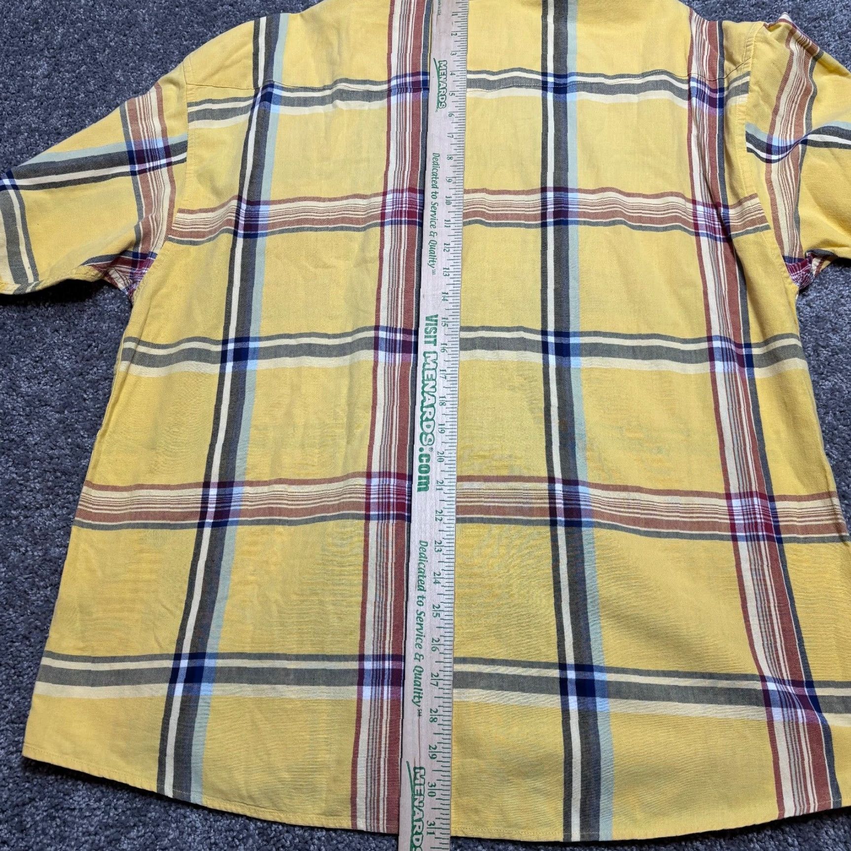 Vintage VINTAGE Panhandle Slim Work Shirt Mens XL Yellow Plaid Pockets Button Down 90s Size US XL / EU 56 / 4 - 4 Thumbnail